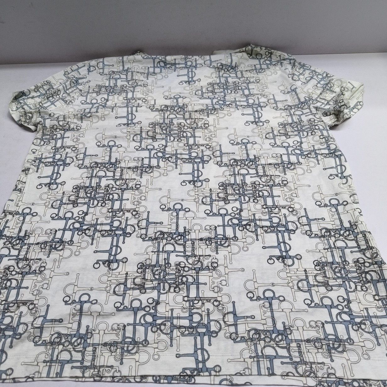 Hermes Hermes Geometric Pattern T-Shirt White Size L Size US L / EU 52-54 / 3 - 12 Thumbnail