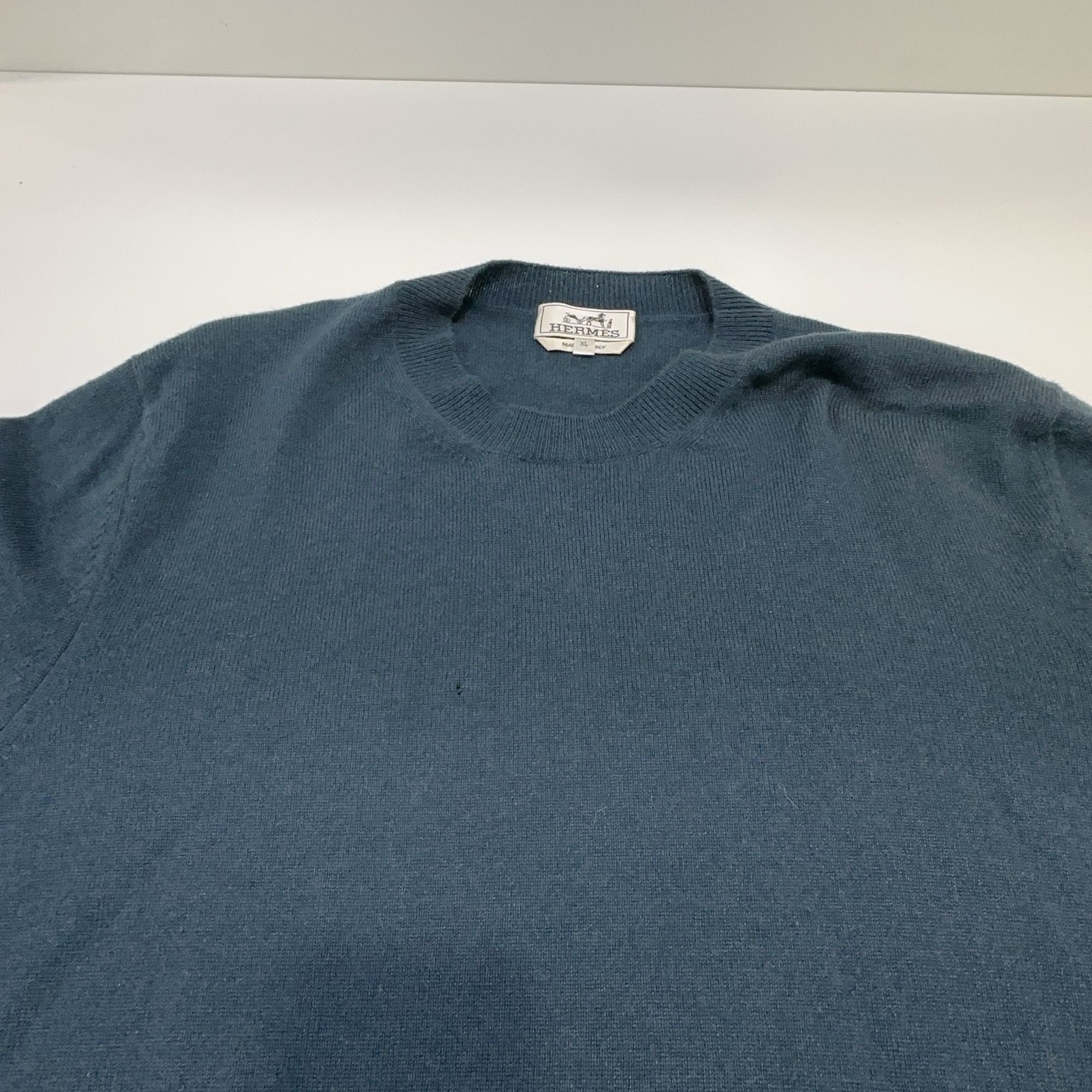 Hermes Hermes Blue Cashmere Crewneck Sweater Size XL Size US XL / EU 56 / 4 - 9 Thumbnail