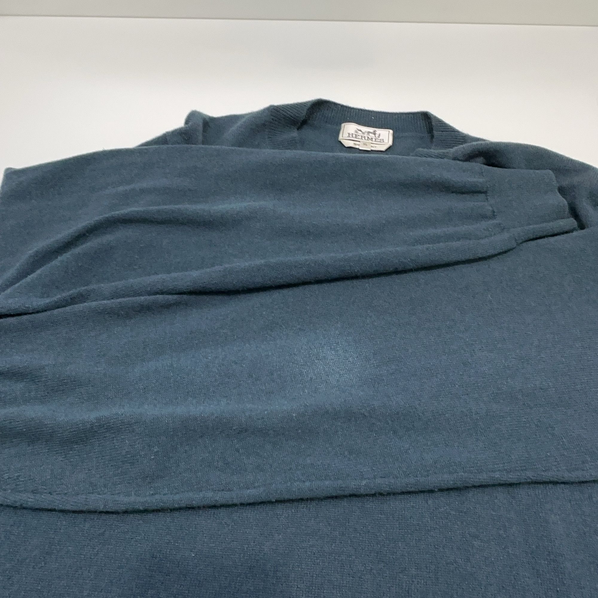 Hermes Hermes Blue Cashmere Crewneck Sweater Size XL Size US XL / EU 56 / 4 - 7 Thumbnail