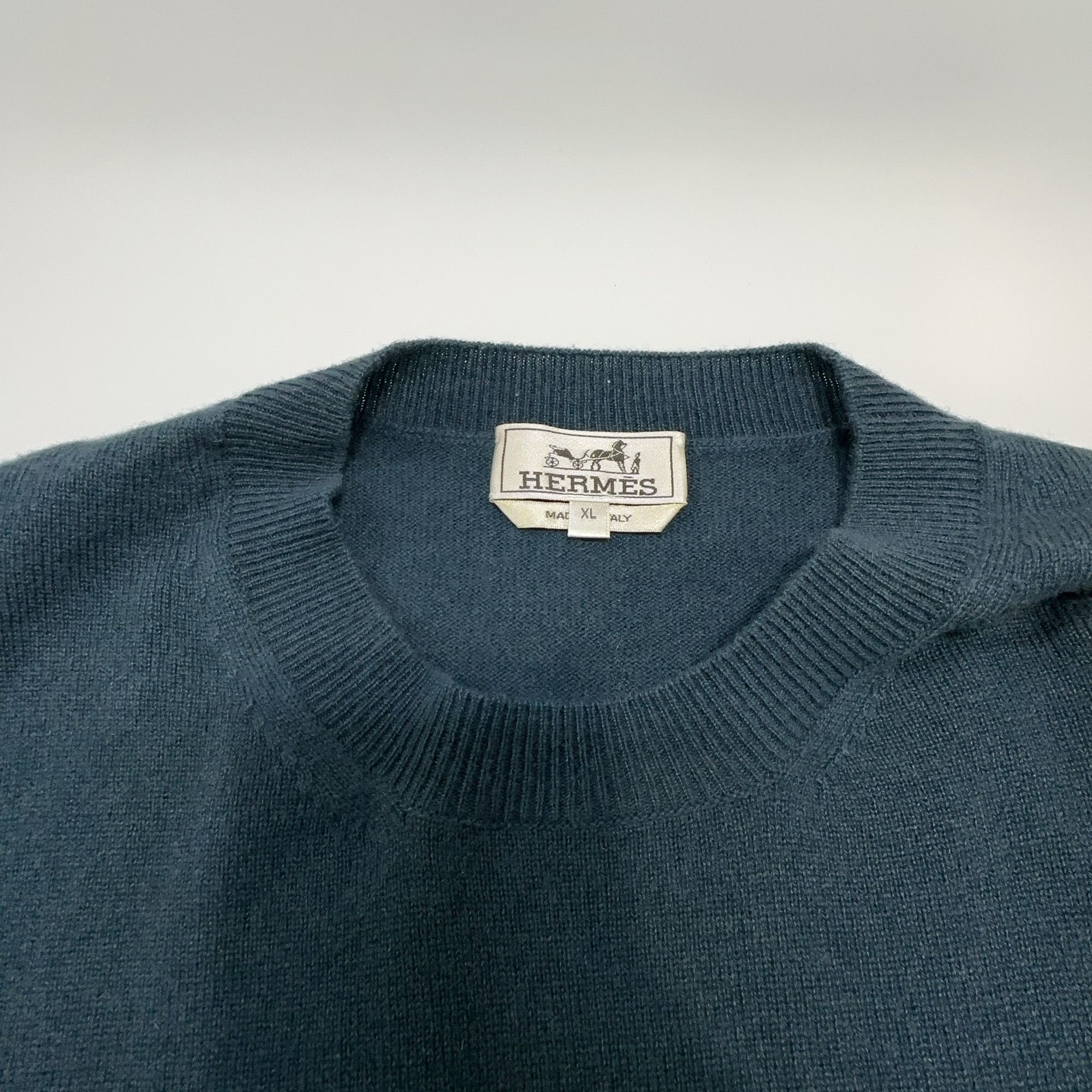 Hermes Hermes Blue Cashmere Crewneck Sweater Size XL Size US XL / EU 56 / 4 - 6 Thumbnail