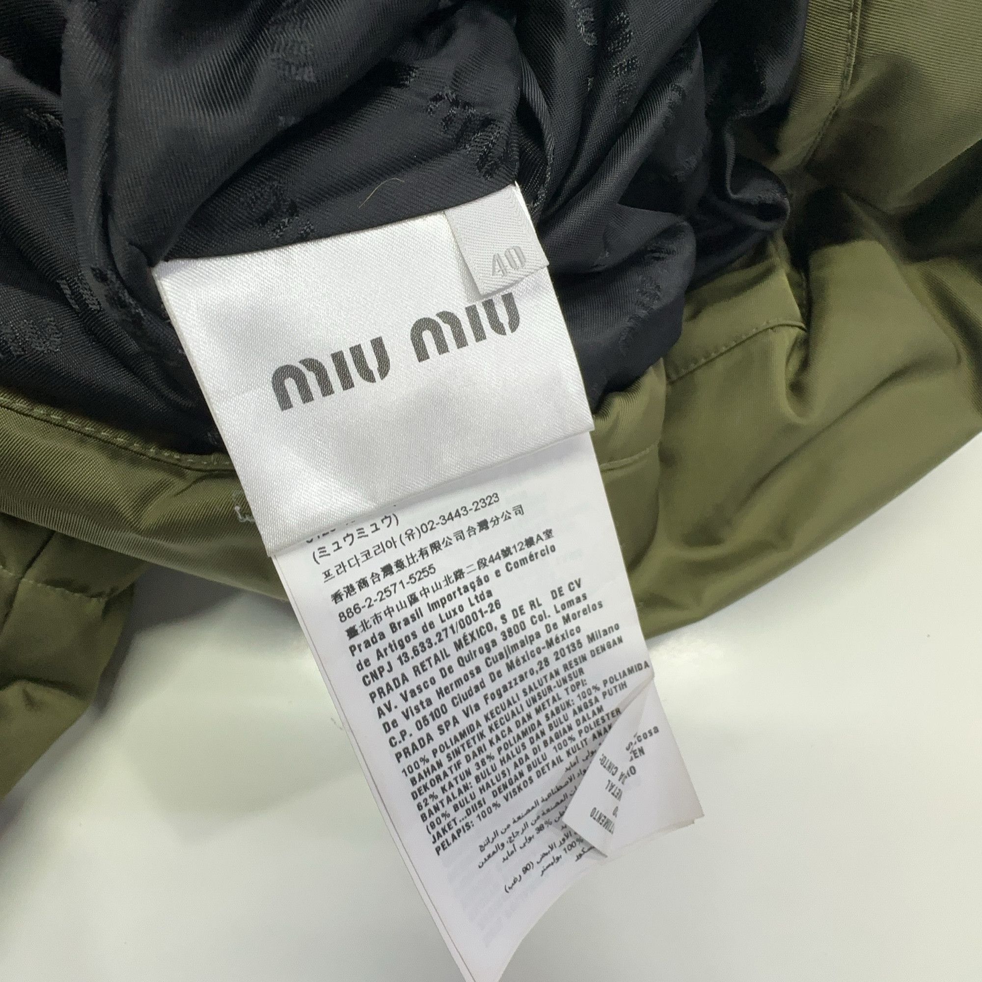 Miu Miu Miu Miu Rhinestone Logo Down Jacket Size 40 Size S / US 4 / IT 40 - 5 Thumbnail