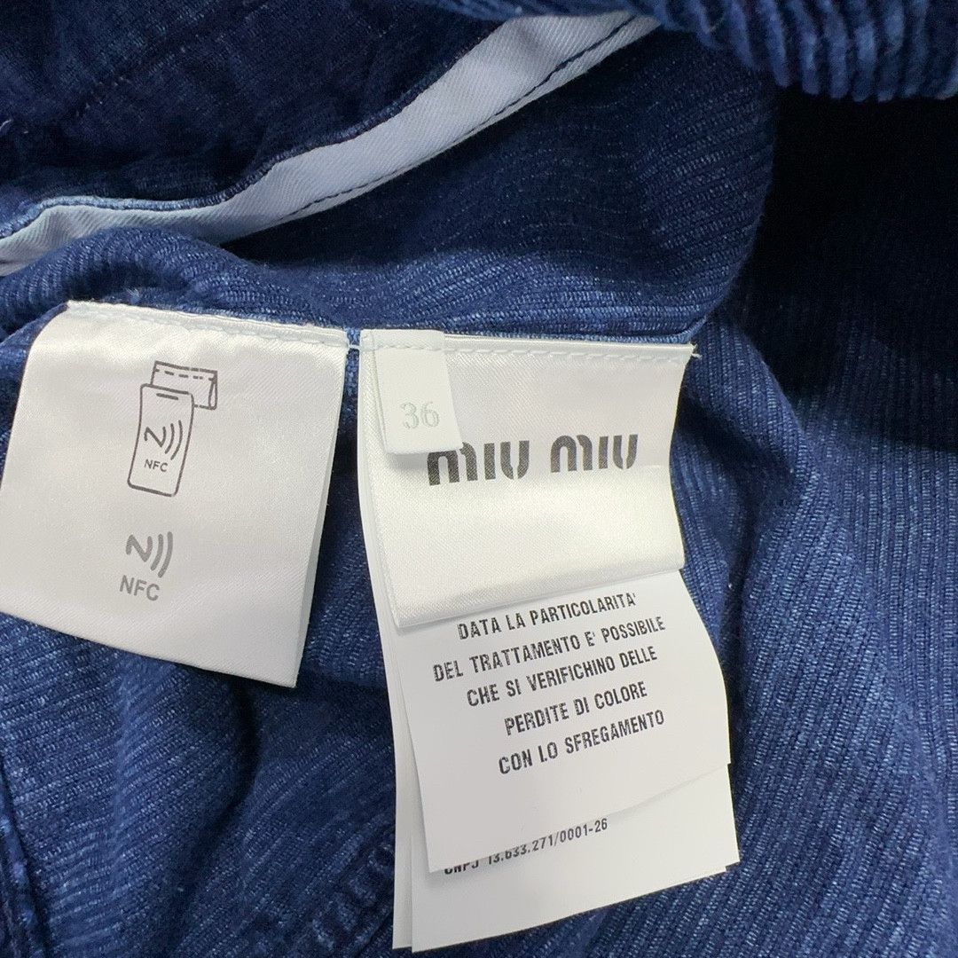 Miu Miu Miu Miu Corduroy Vest Blue Size 36 Size XS / US 0-2 / IT 36-38 - 3 Thumbnail