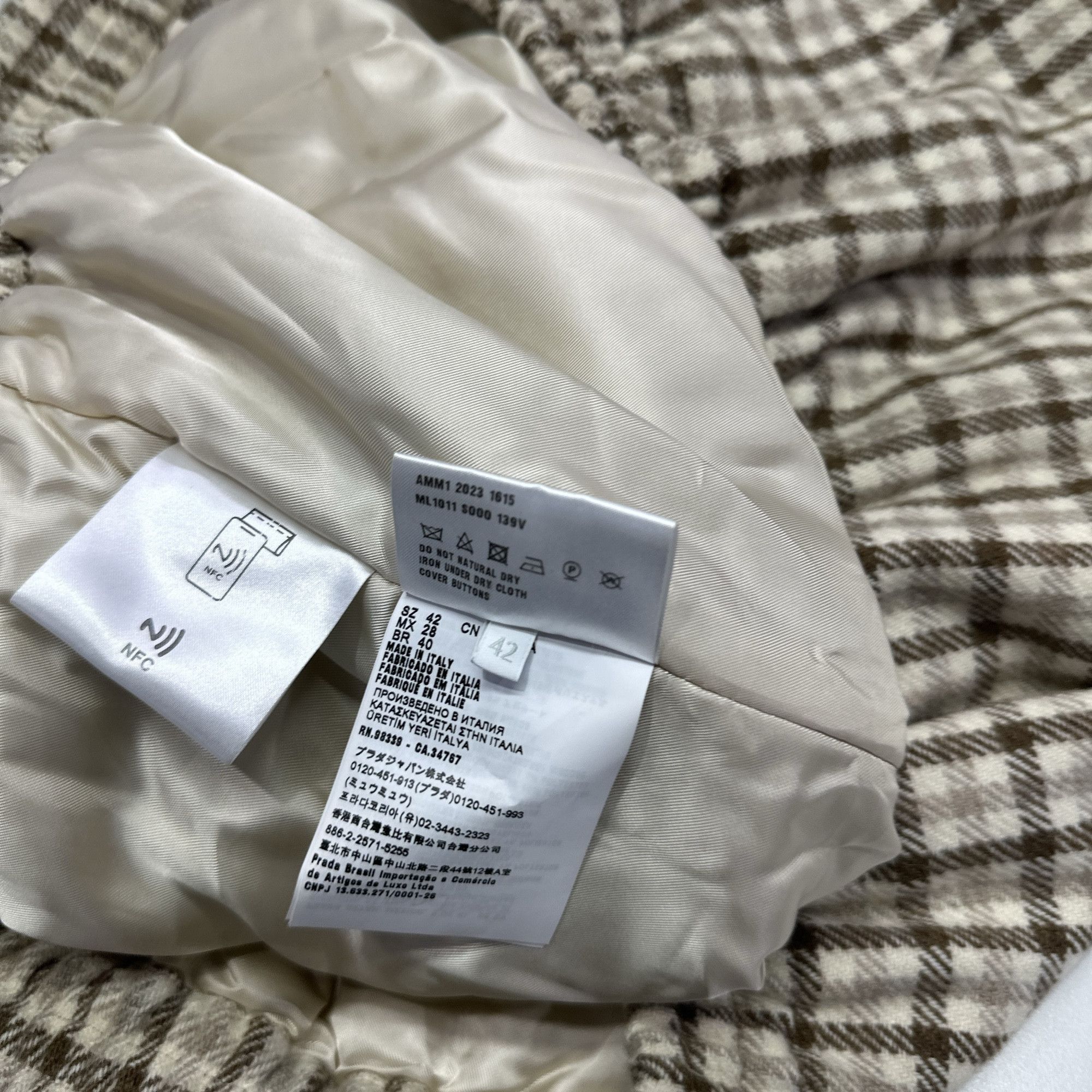 Miu Miu Miu Miu Plaid Hooded Logo Jacket Size 42 Size M / US 6-8 / IT 42-44 - 5 Thumbnail