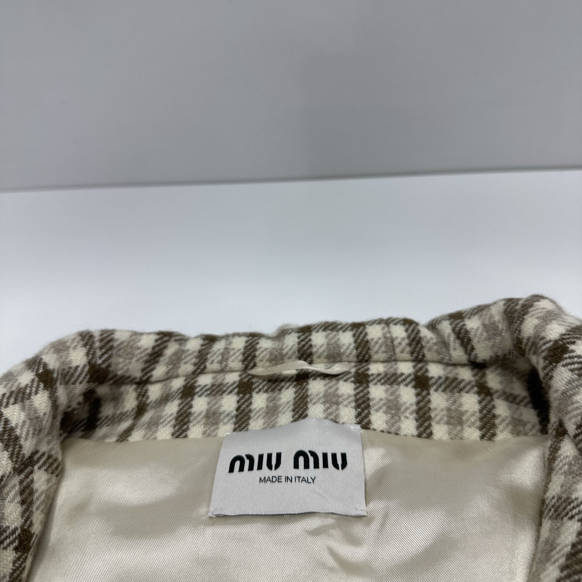 Miu Miu Miu Miu Plaid Hooded Logo Jacket Size 42 Size M / US 6-8 / IT 42-44 - 3 Thumbnail