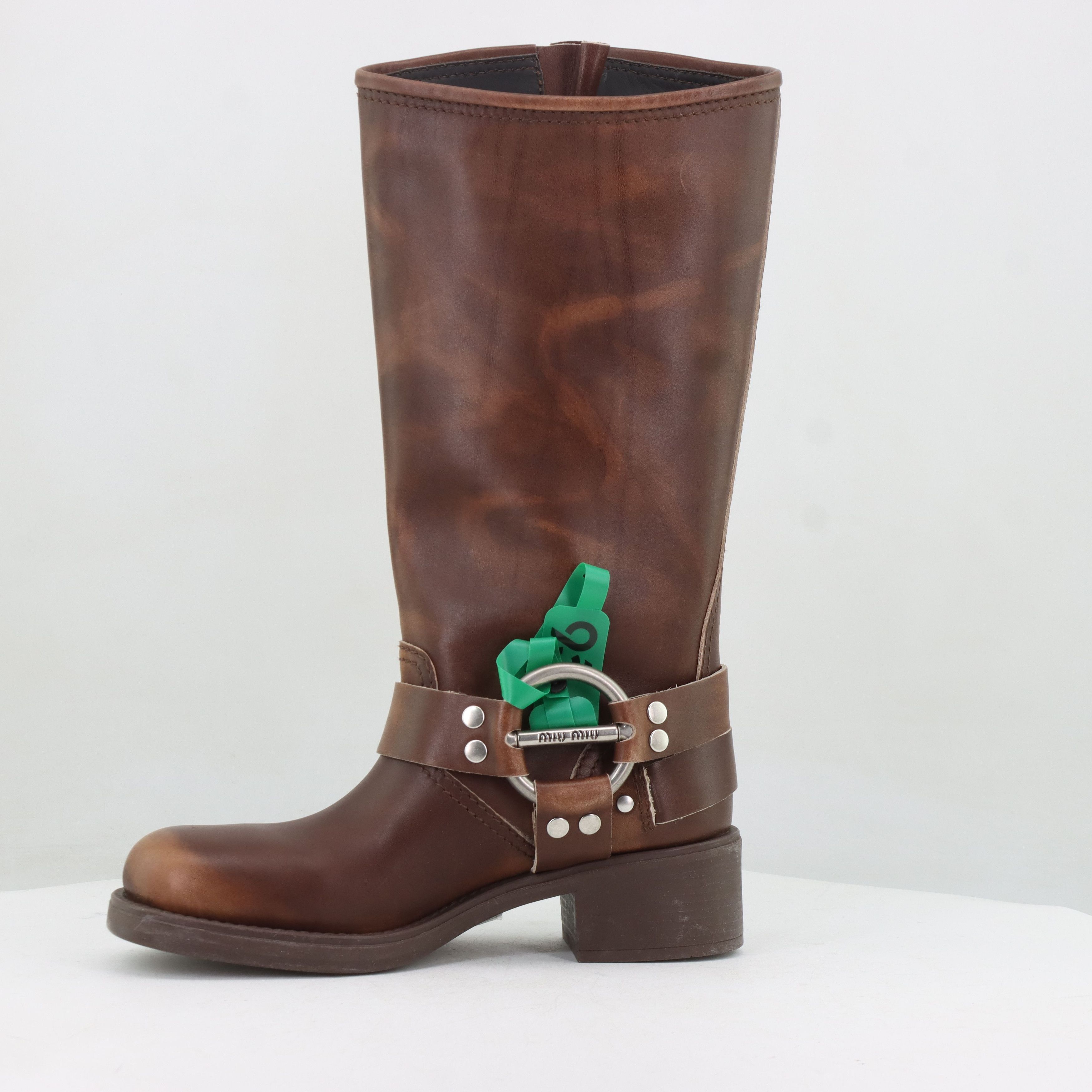 Miu Miu Miu Miu Brown Leather Buckle Boots Size 37 Size US 7 / IT 37 - 6 Thumbnail