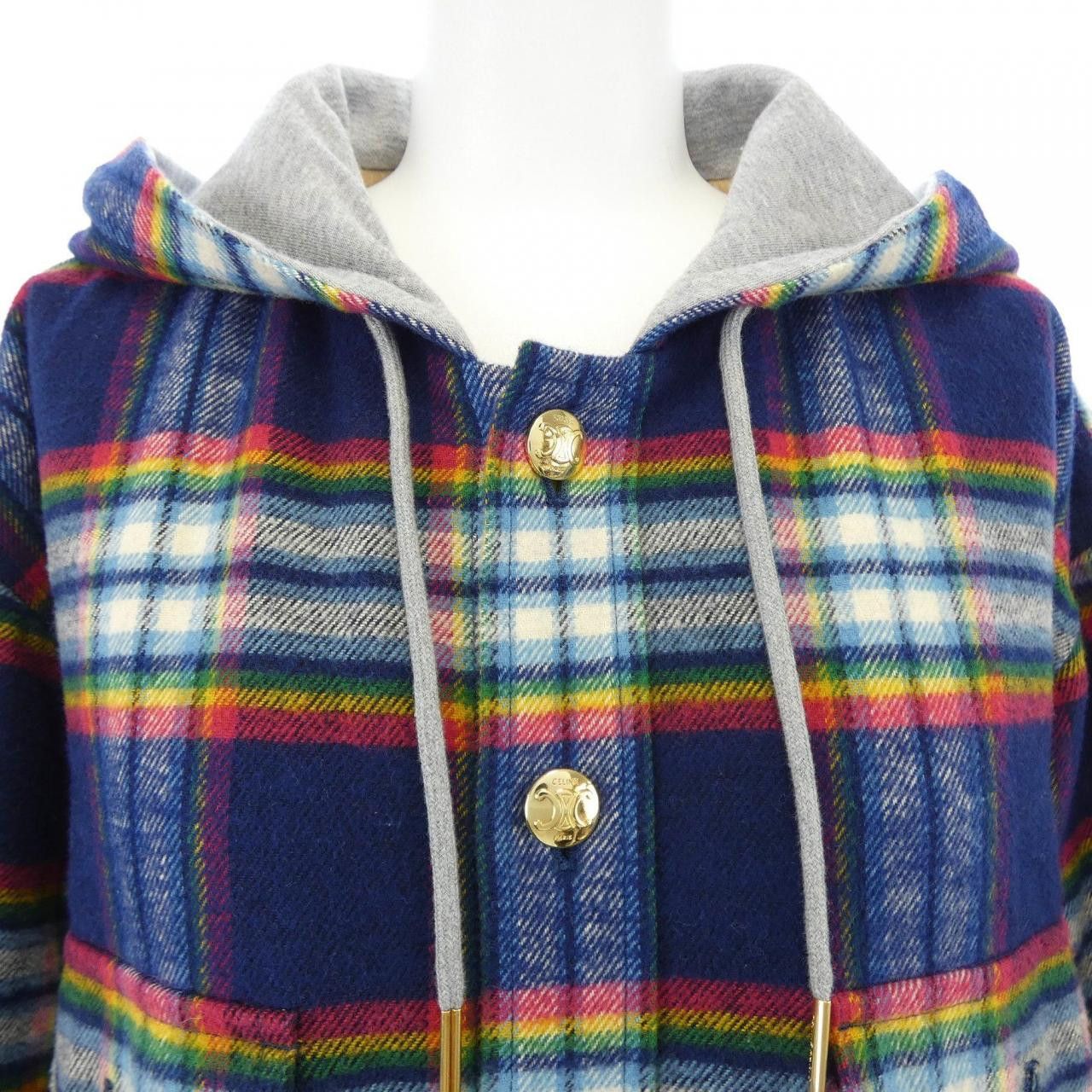Celine Celine CELINE Quilting Check Overshirt Jacket Textile Outerwear 2W16B029X DUTY FREE for USA Size ONE SIZE - 5 Thumbnail