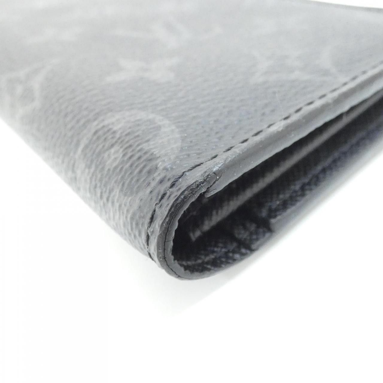 Louis Vuitton Louis Vuitton Louis Vuitton Porte feuille Brazza Monogram Eclipse Long Wallet Textile Long Wallet M61697 DUTY FREE for USA Size ONE SIZE - 3 Thumbnail