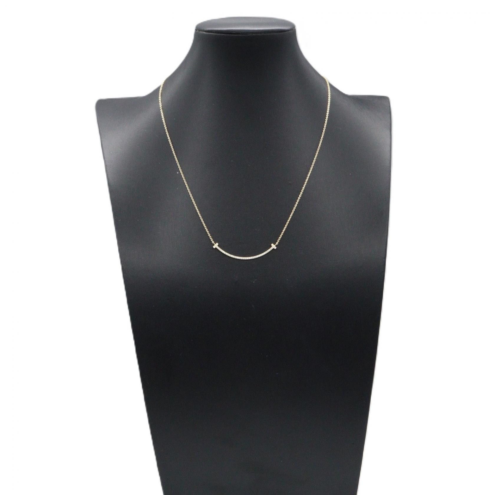 Tiffany & Co. Tiffany & Co. Tiffany & Co. T Smile Small Au750 Diamond Necklace Precious Metal Necklace DUTY FREE for USA Size ONE SIZE - 6 Thumbnail