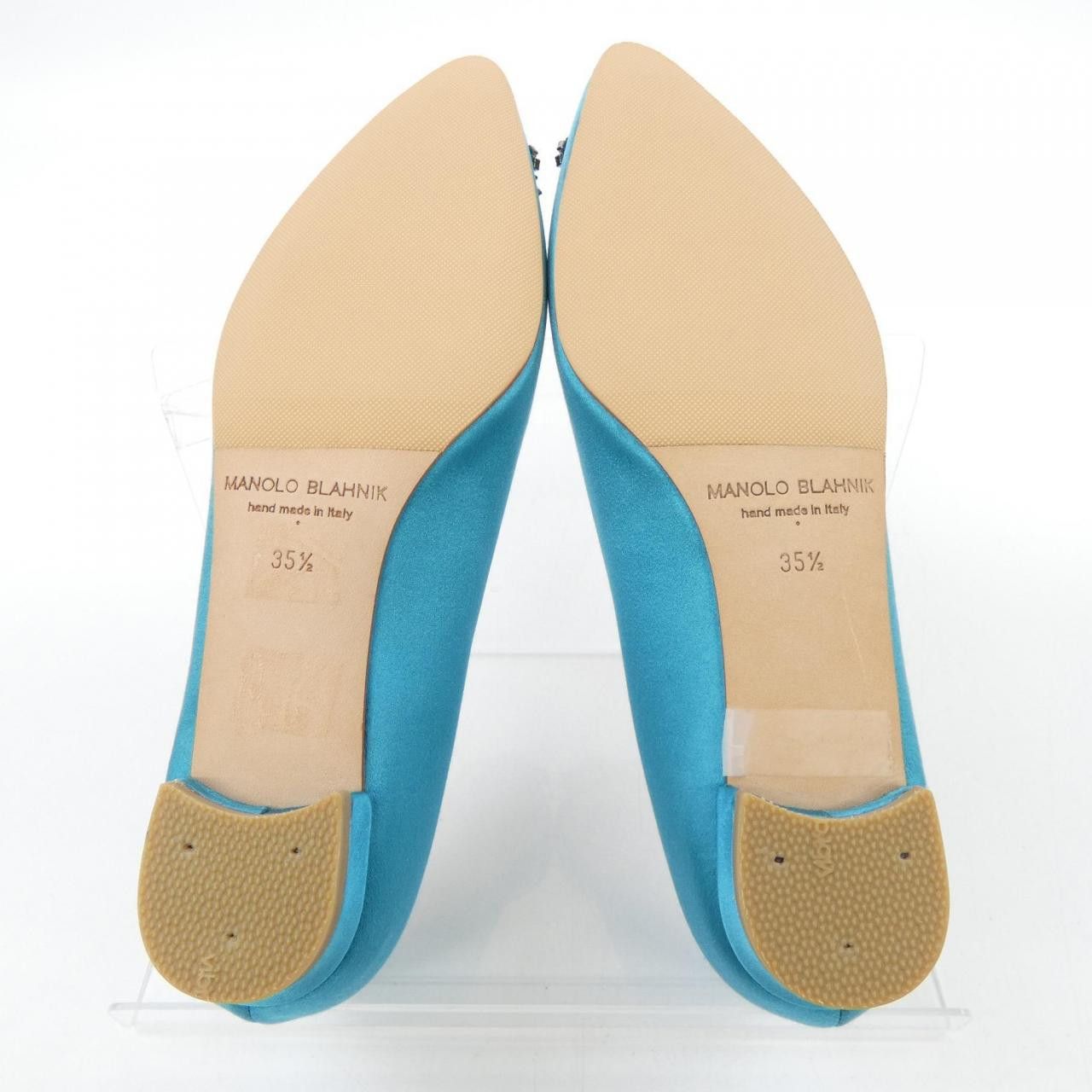 Manolo Blahnik Manolo Blahnik Manolo Blahnik Hangisiflat Satin Flat Shoes Textile Shoes DUTY FREE for USA Size ONE SIZE - 4 Thumbnail