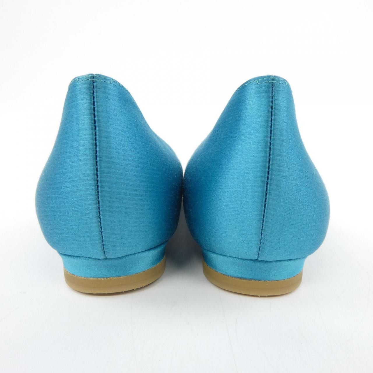 Manolo Blahnik Manolo Blahnik Manolo Blahnik Hangisiflat Satin Flat Shoes Textile Shoes DUTY FREE for USA Size ONE SIZE - 5 Thumbnail