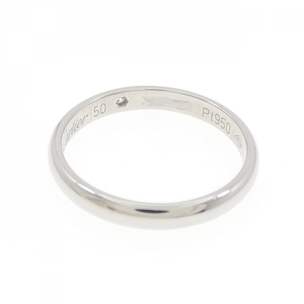 Cartier Cartier Cartier Wedding Platinum Ring Size 9.5 Precious Metal Ring B4057700 DUTY FREE for USA Size ONE SIZE - 3 Thumbnail