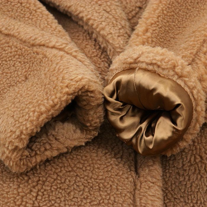 Max Mara Max Mara MaxMara Teddy Bear Icon Camel Silk Coat Textile Outerwear 101606296 DUTY FREE for USA Size ONE SIZE - 8 Thumbnail