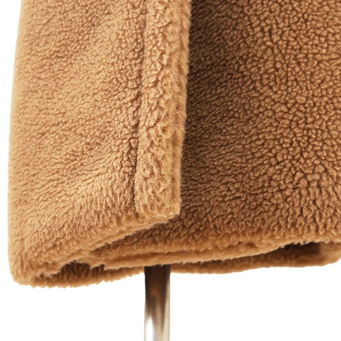 Max Mara Max Mara MaxMara Teddy Bear Icon Camel Silk Coat Textile Outerwear 101606296 DUTY FREE for USA Size ONE SIZE - 9 Thumbnail