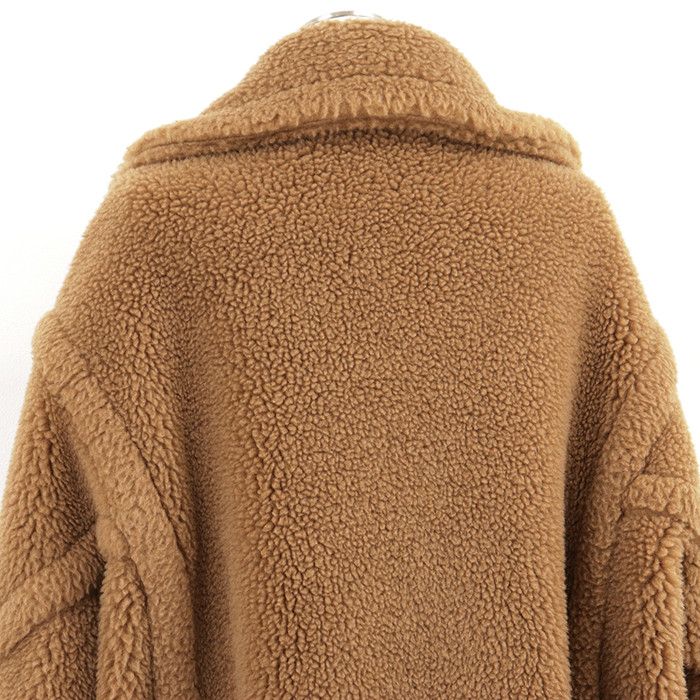 Max Mara Max Mara MaxMara Teddy Bear Icon Camel Silk Coat Textile Outerwear 101606296 DUTY FREE for USA Size ONE SIZE - 5 Thumbnail