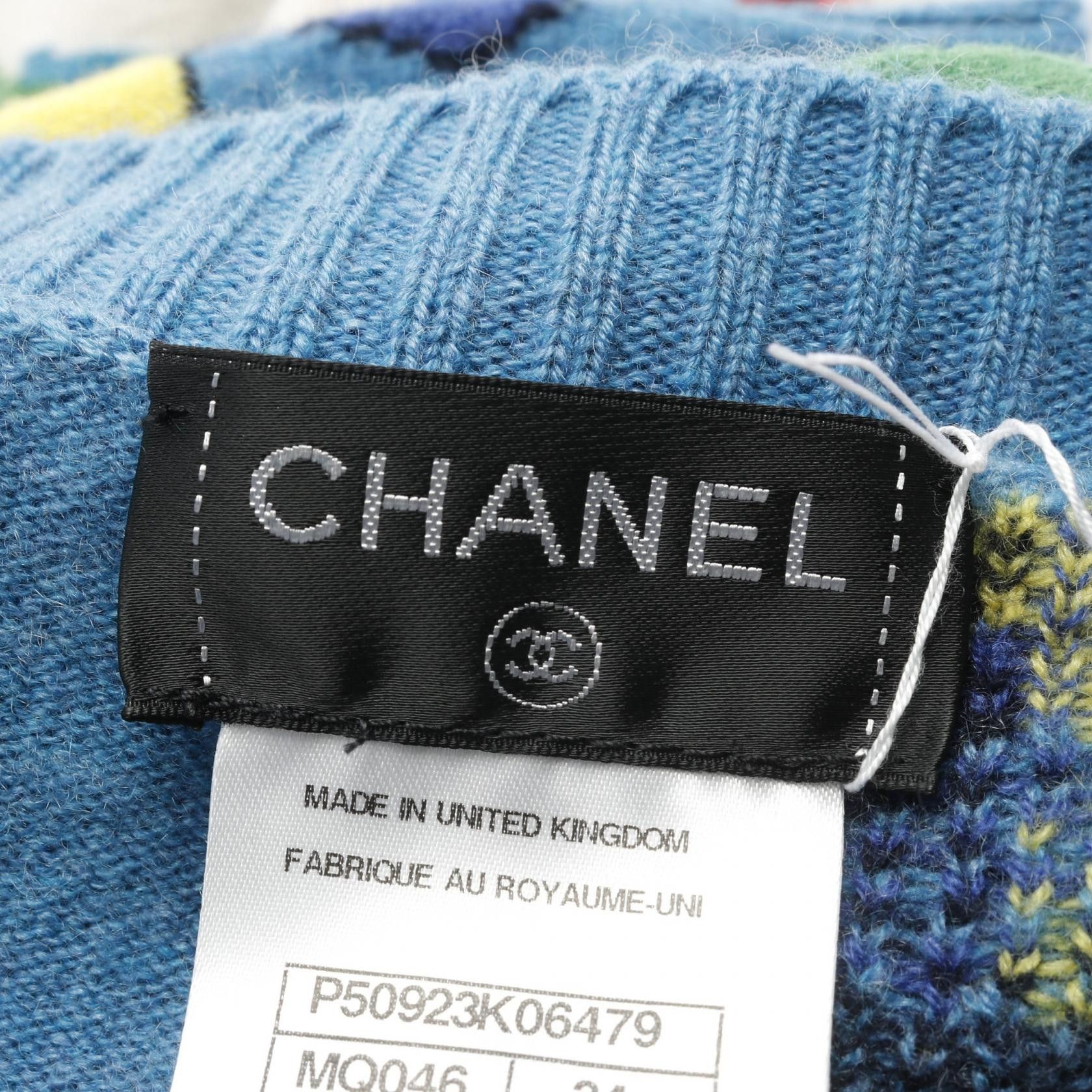 Chanel Chanel CHANEL Floral Cashmere Cardigan Textile Tops P50923K06479 DUTY FREE for USA Size ONE SIZE - 3 Thumbnail
