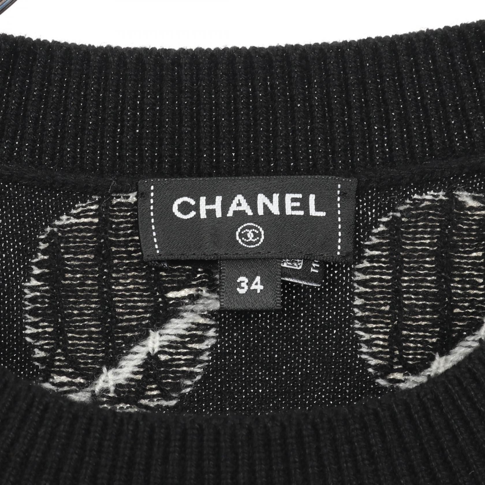 Chanel Chanel Chanel Coco Mark Flower Logo Cashmere Knit Top Textile Tops P77905K11244 DUTY FREE for USA Size ONE SIZE - 3 Thumbnail
