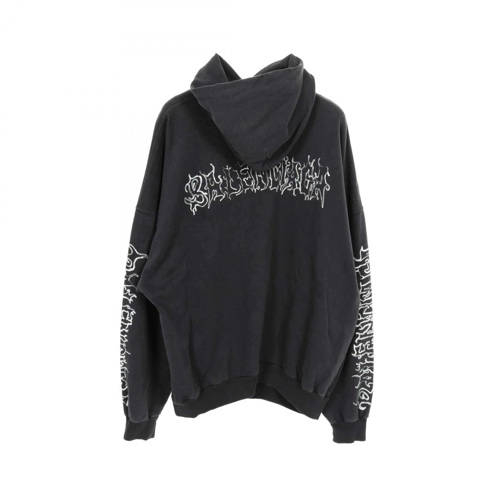 Balenciaga Balenciaga Balenciaga Metal Outline Hoodie Cotton Hoodie Textile Sweatshirts & Hoodies DUTY FREE for USA Size ONE SIZE - 2 Thumbnail