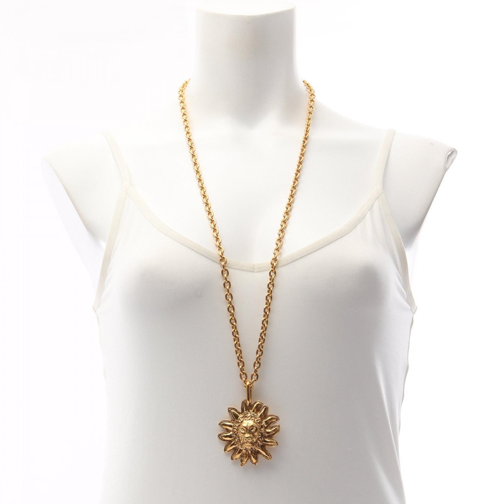 Chanel Chanel Chanel Coco Mark Lion Necklace Metal Necklace DUTY FREE for USA Size ONE SIZE - 5 Thumbnail
