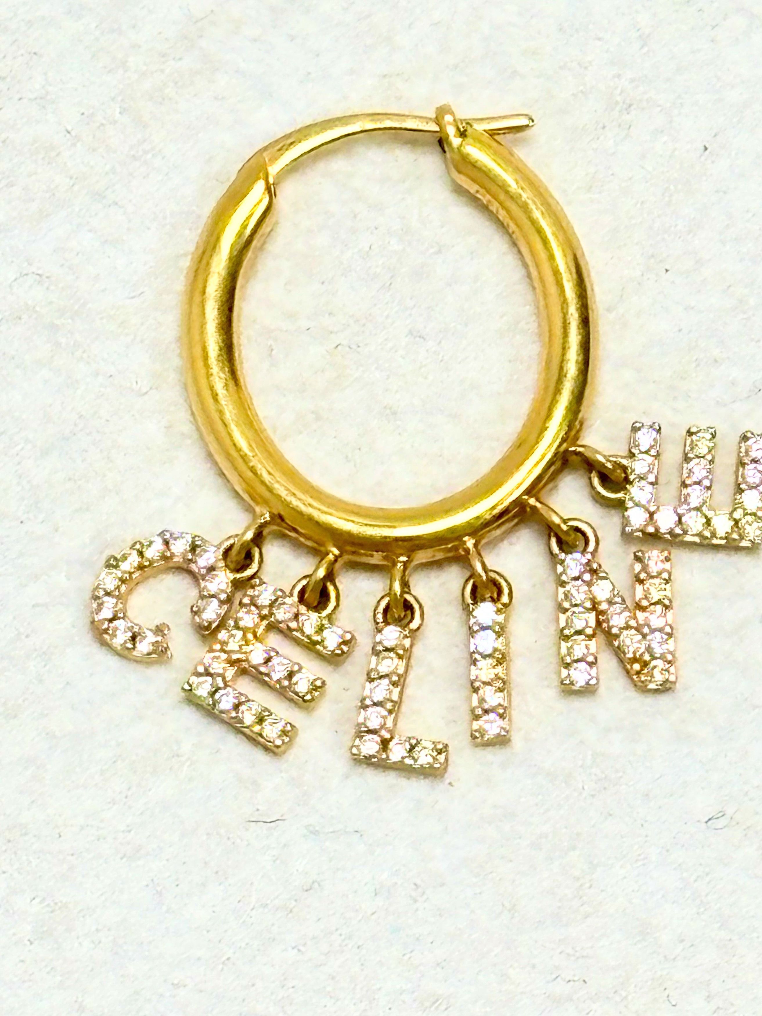 Celine CÉLINE Boucle d'oreille Letter Hoop Size ONE SIZE - 8 Thumbnail