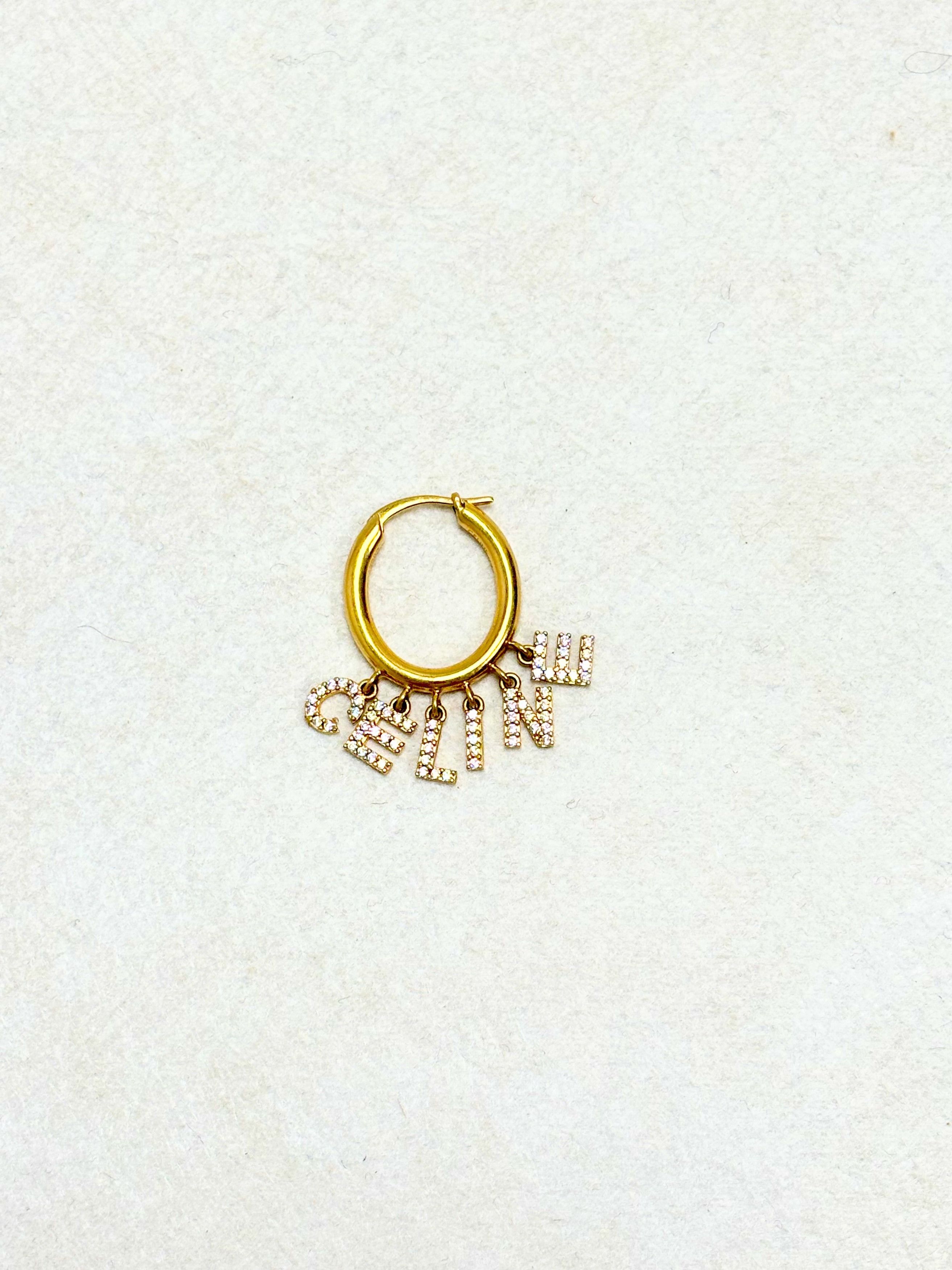 Celine CÉLINE Boucle d'oreille Letter Hoop Size ONE SIZE - 7 Thumbnail