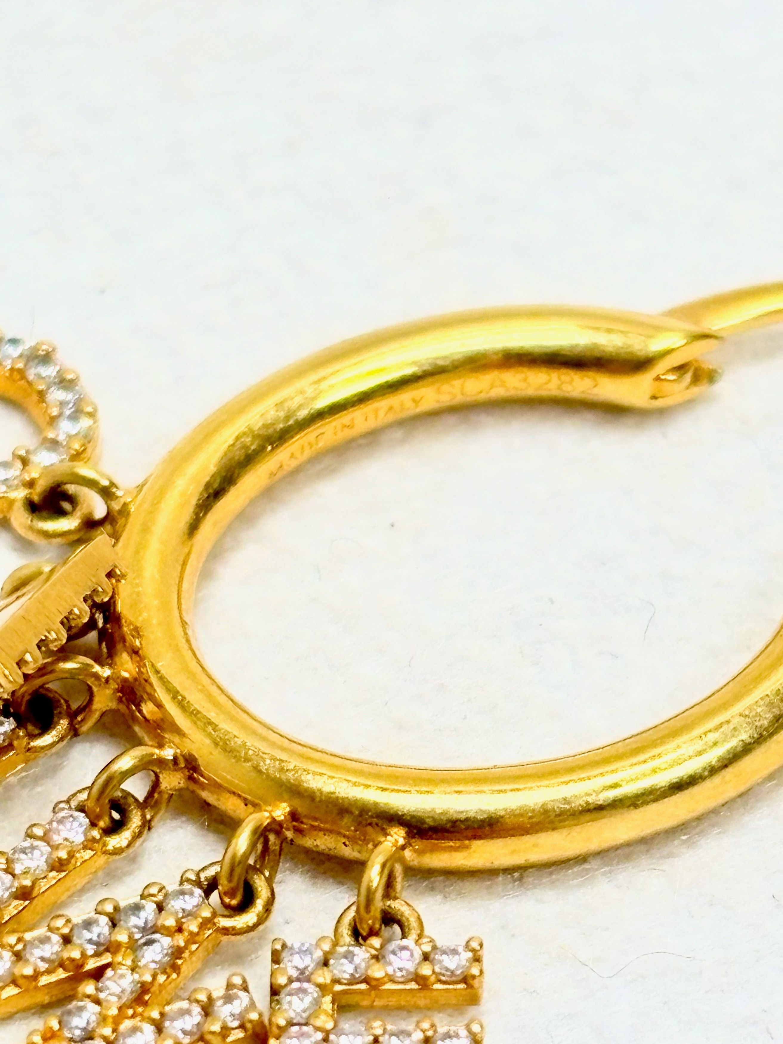 Celine CÉLINE Boucle d'oreille Letter Hoop Size ONE SIZE - 4 Thumbnail