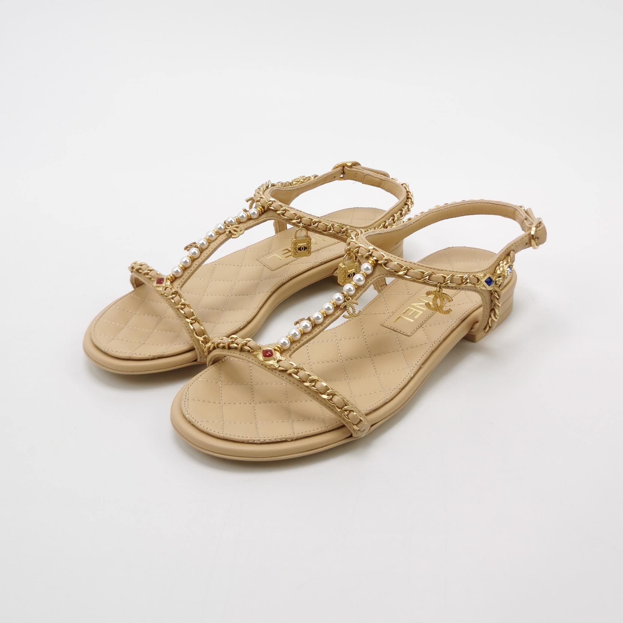 Chanel Chanel Women 5-5 Sandals Size US 5.5 / IT 35.5 - 2 Thumbnail