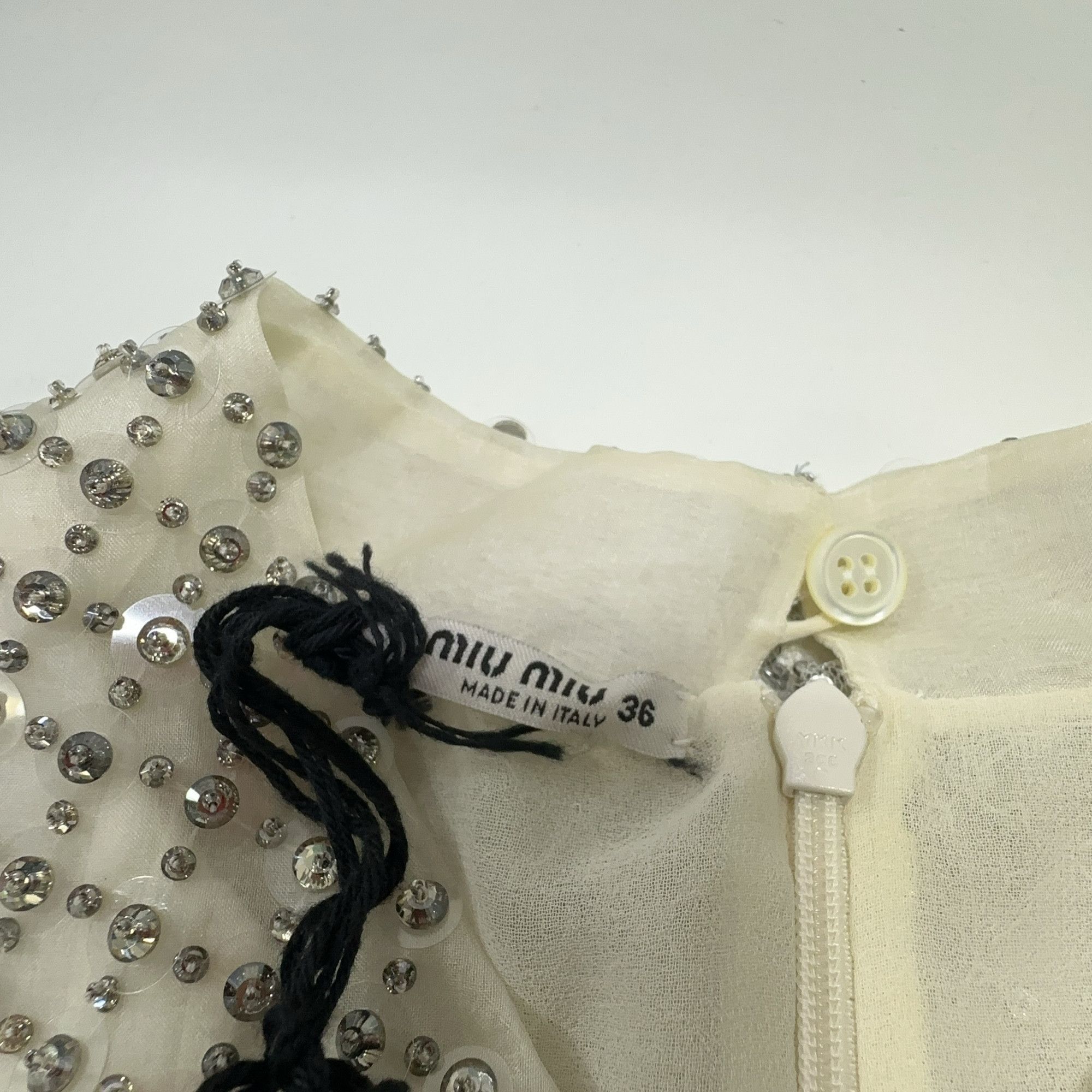 Miu Miu Miu Miu Embellished Collar Mini Dress Size 36 Size XS / US 0-2 / IT 36-38 - 4 Thumbnail