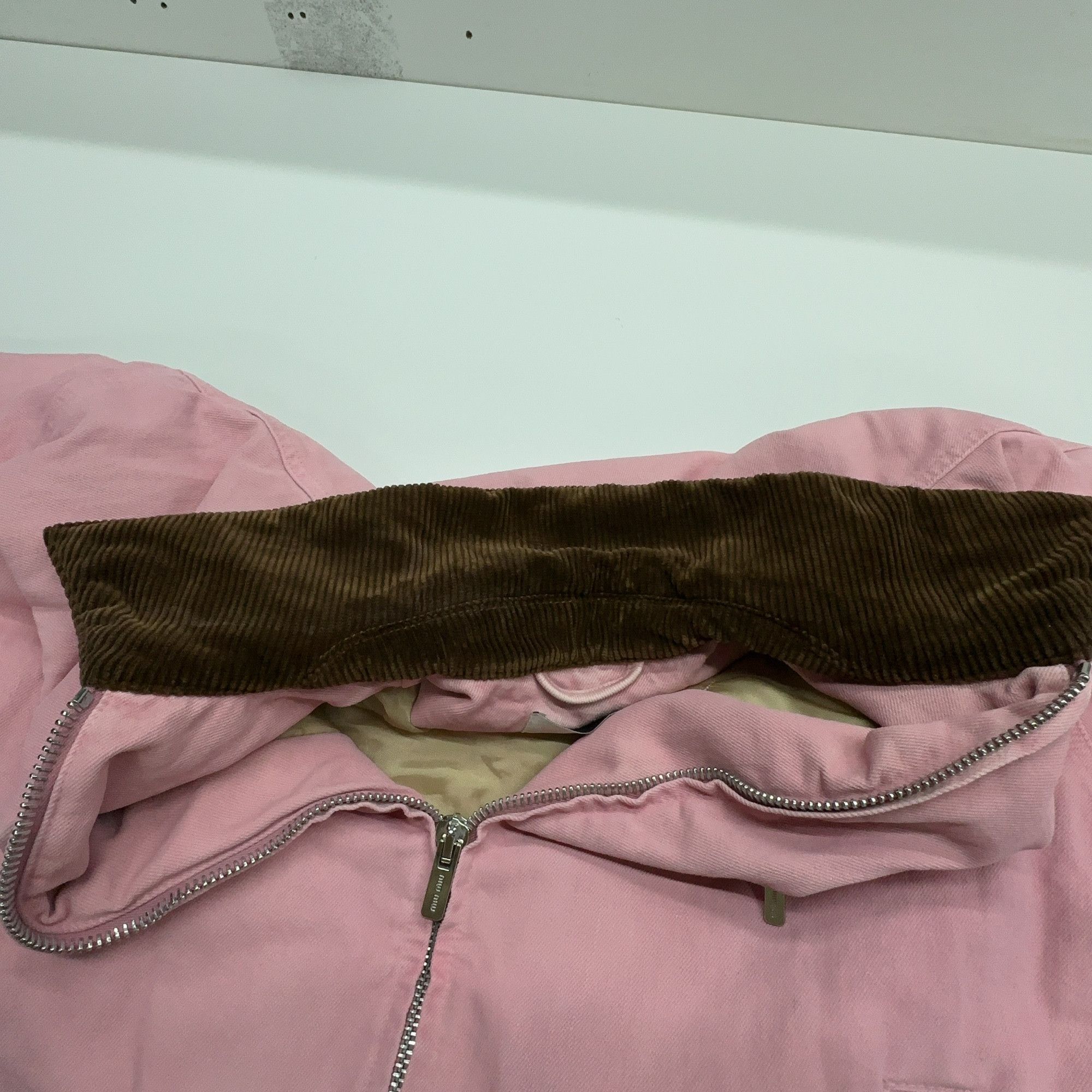 Miu Miu Miu Miu Pink Corduroy Collar Denim Jacket Size 36 Size XS / US 0-2 / IT 36-38 - 6 Thumbnail