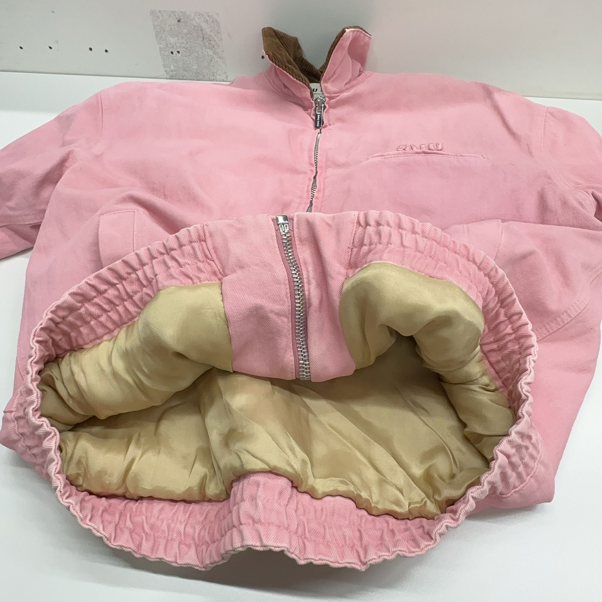 Miu Miu Miu Miu Pink Corduroy Collar Denim Jacket Size 36 Size XS / US 0-2 / IT 36-38 - 9 Thumbnail