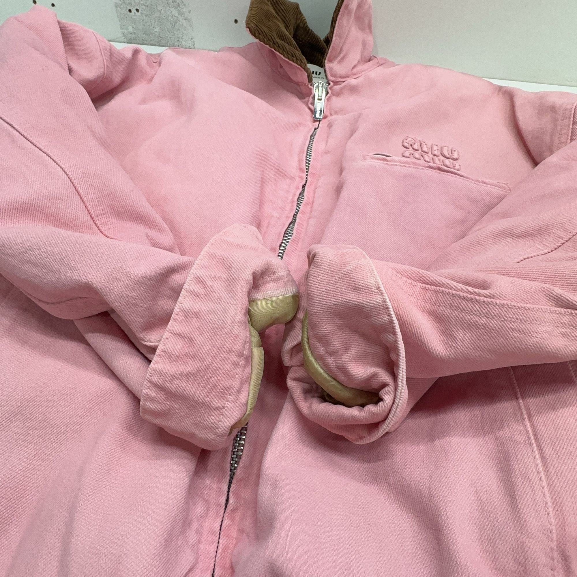 Miu Miu Miu Miu Pink Corduroy Collar Denim Jacket Size 36 Size XS / US 0-2 / IT 36-38 - 11 Thumbnail