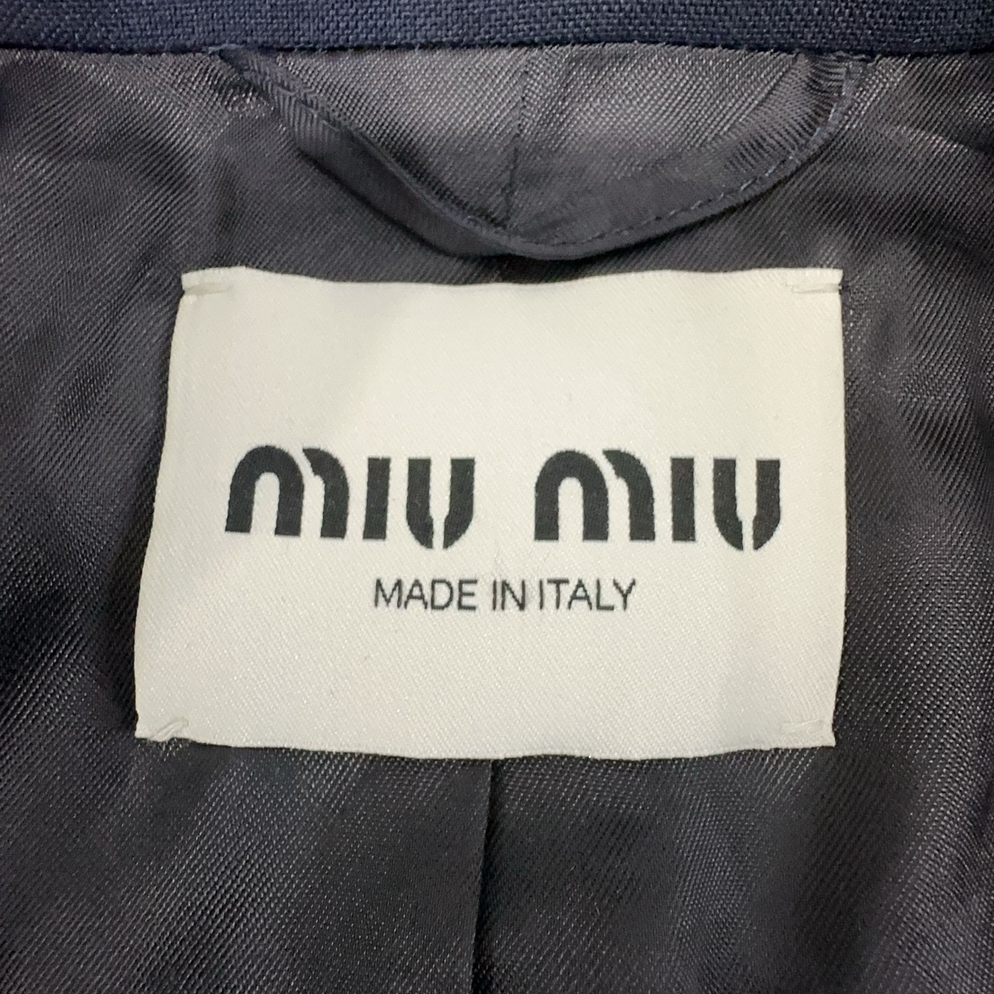 Miu Miu Miu Miu Logo Patch Blazer Size 36 Size XS / US 0-2 / IT 36-38 - 3 Thumbnail