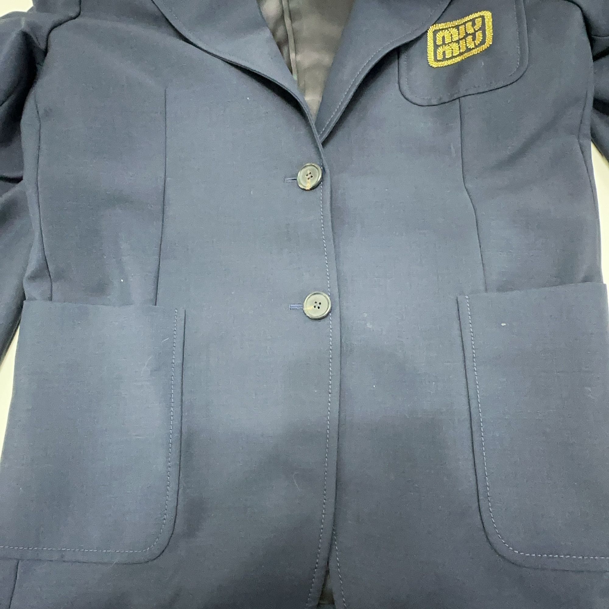 Miu Miu Miu Miu Logo Patch Blazer Size 36 Size XS / US 0-2 / IT 36-38 - 9 Thumbnail