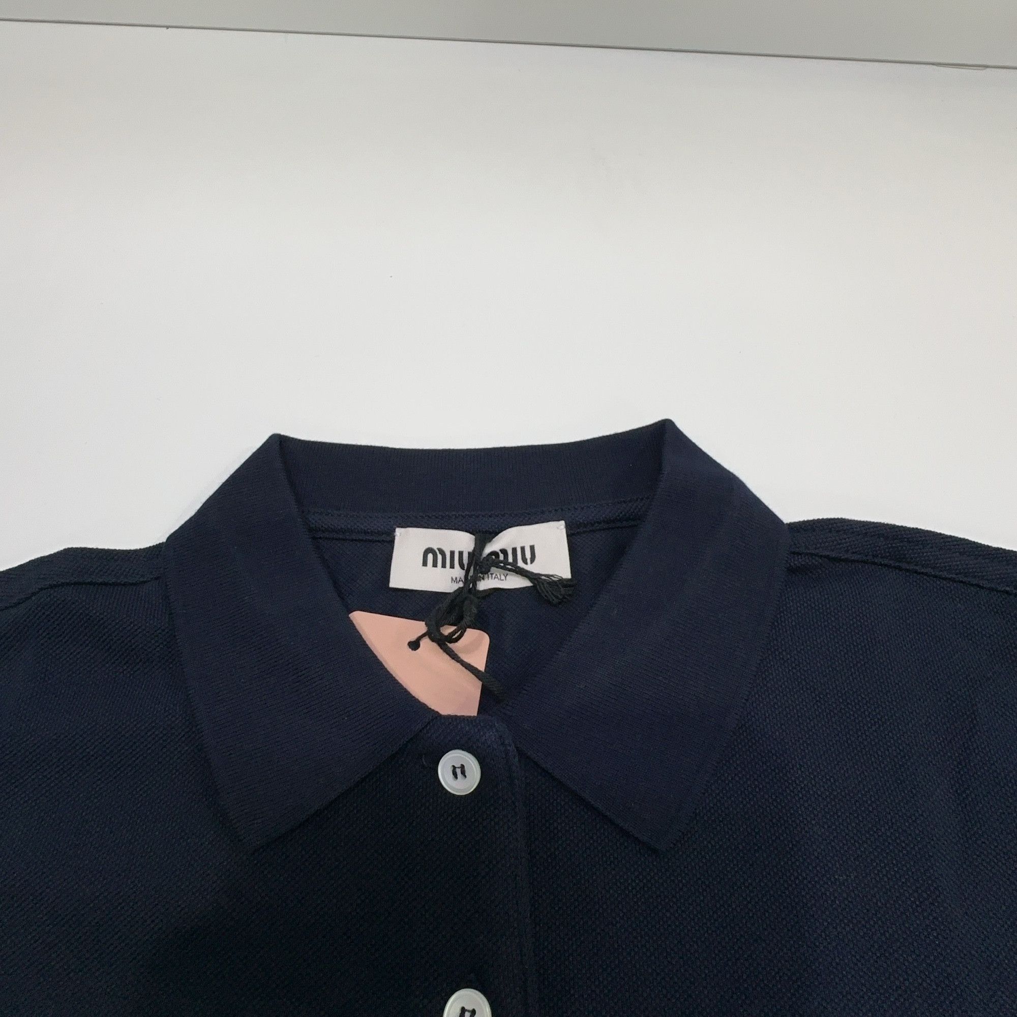 Miu Miu Miu Miu Logo Long Sleeve Polo Shirt XS Size XS / US 0-2 / IT 36-38 - 7 Thumbnail