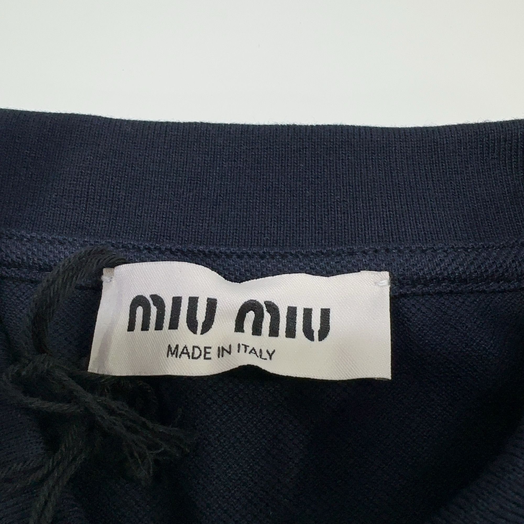 Miu Miu Miu Miu Logo Long Sleeve Polo Shirt XS Size XS / US 0-2 / IT 36-38 - 3 Thumbnail