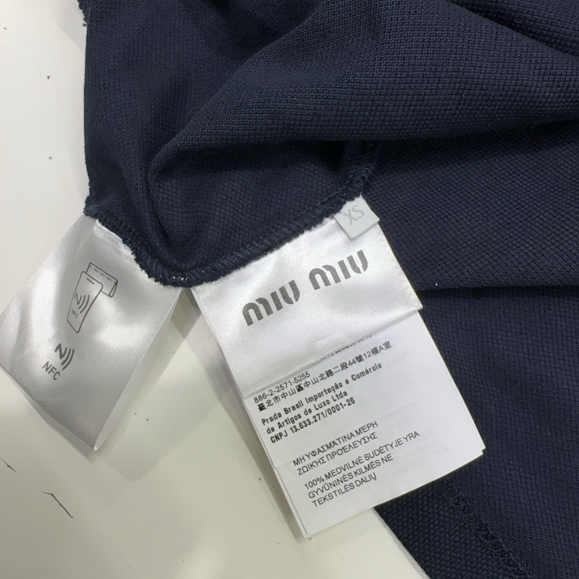 Miu Miu Miu Miu Logo Long Sleeve Polo Shirt XS Size XS / US 0-2 / IT 36-38 - 5 Thumbnail