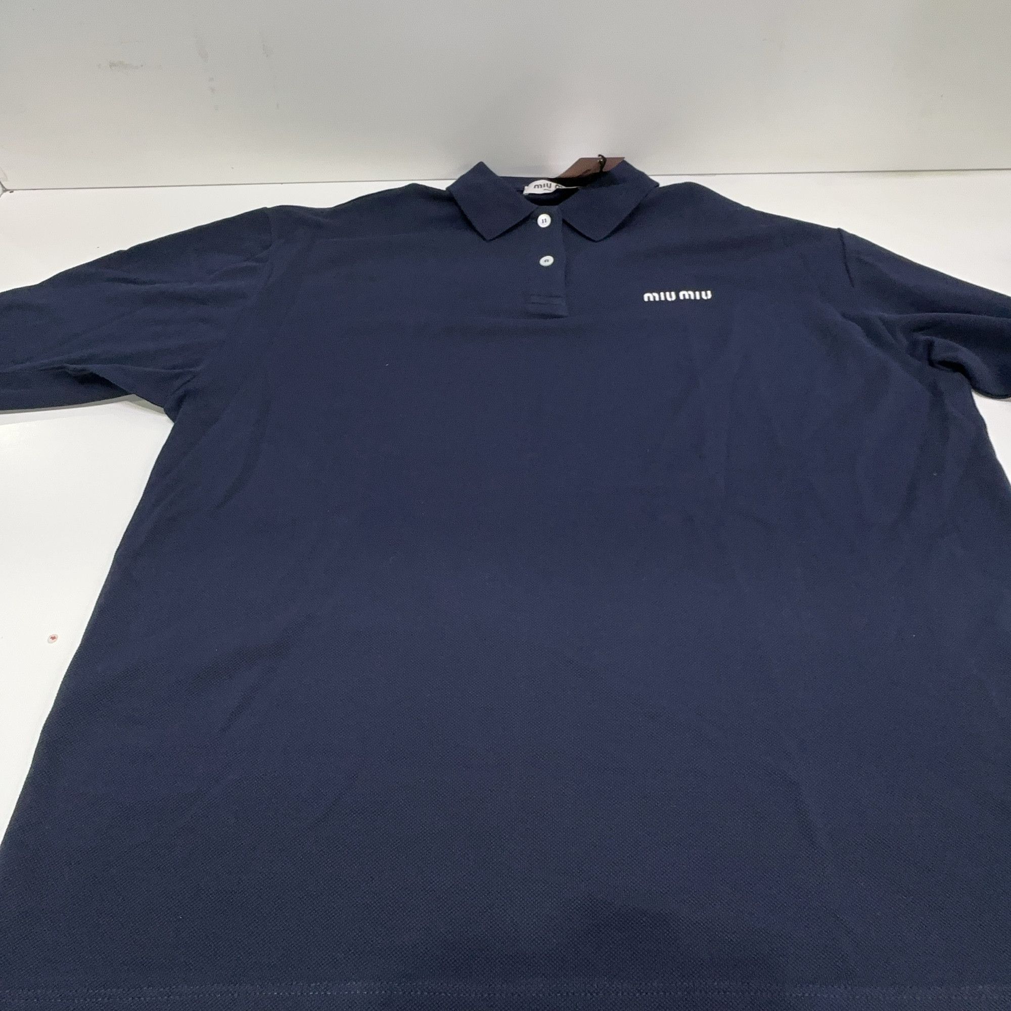 Miu Miu Miu Miu Logo Long Sleeve Polo Shirt XS Size XS / US 0-2 / IT 36-38 - 9 Thumbnail