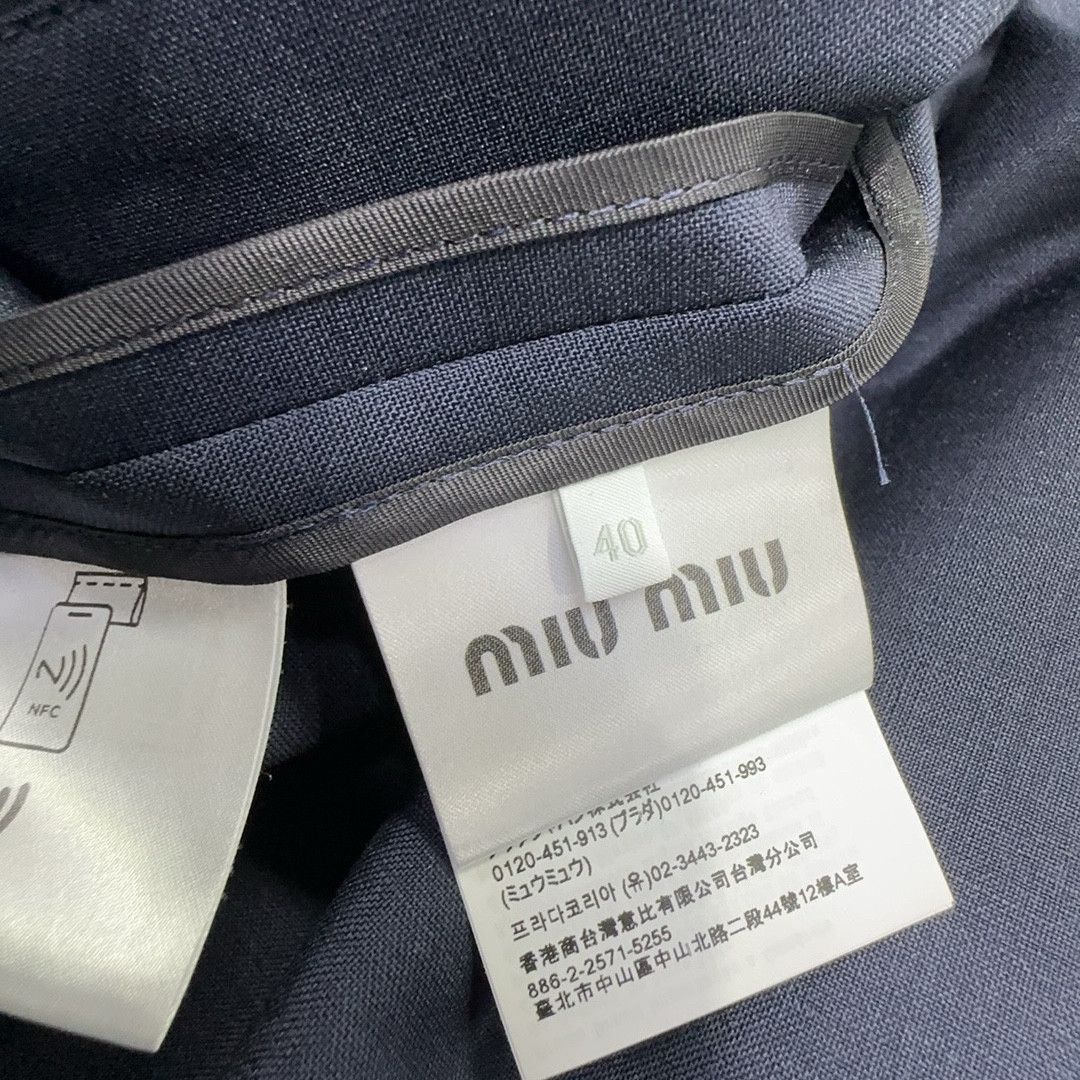 Miu Miu Miu Miu Navy Zip-Up Jacket Size 40 Size S / US 4 / IT 40 - 3 Thumbnail