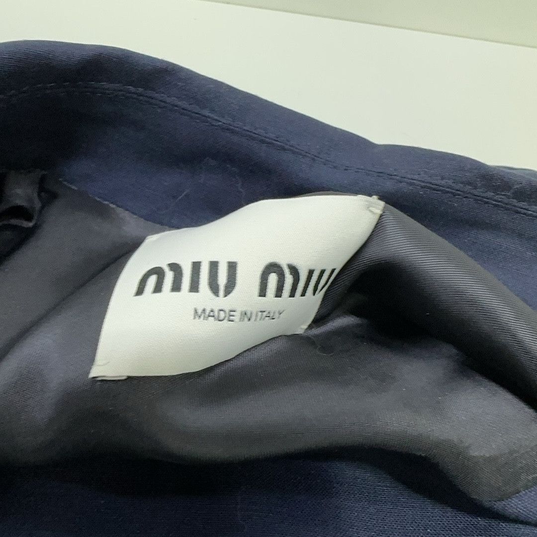 Miu Miu Miu Miu Navy Zip-Up Jacket Size 40 Size S / US 4 / IT 40 - 5 Thumbnail