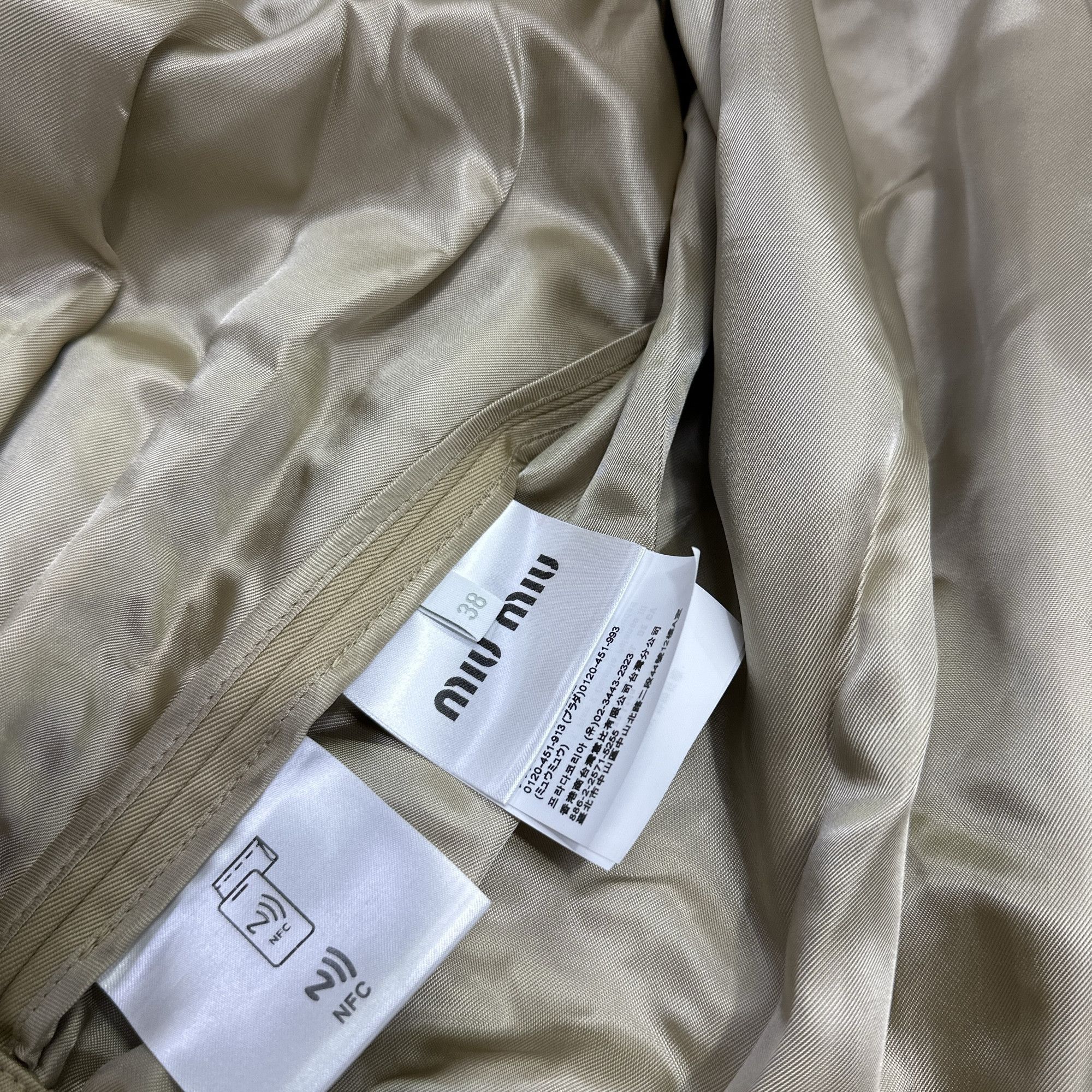 Miu Miu Miu Miu Embroidered Logo Zip-Up Jacket Size 38 Size XS / US 0-2 / IT 36-38 - 3 Thumbnail