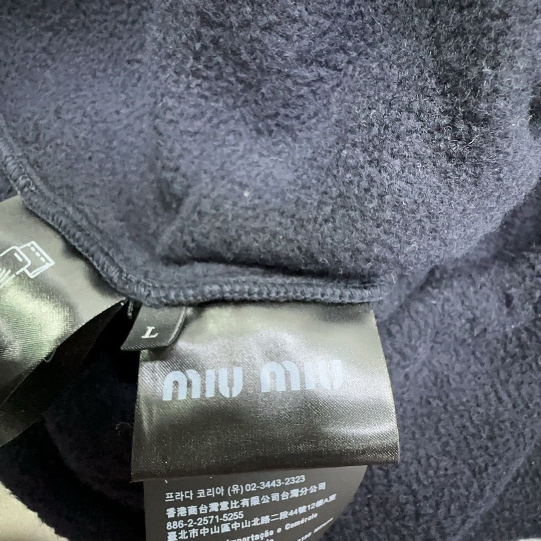 Miu Miu Miu Miu Logo Fleece Hoodie Size L Size L / US 10 / IT 46 - 3 Thumbnail