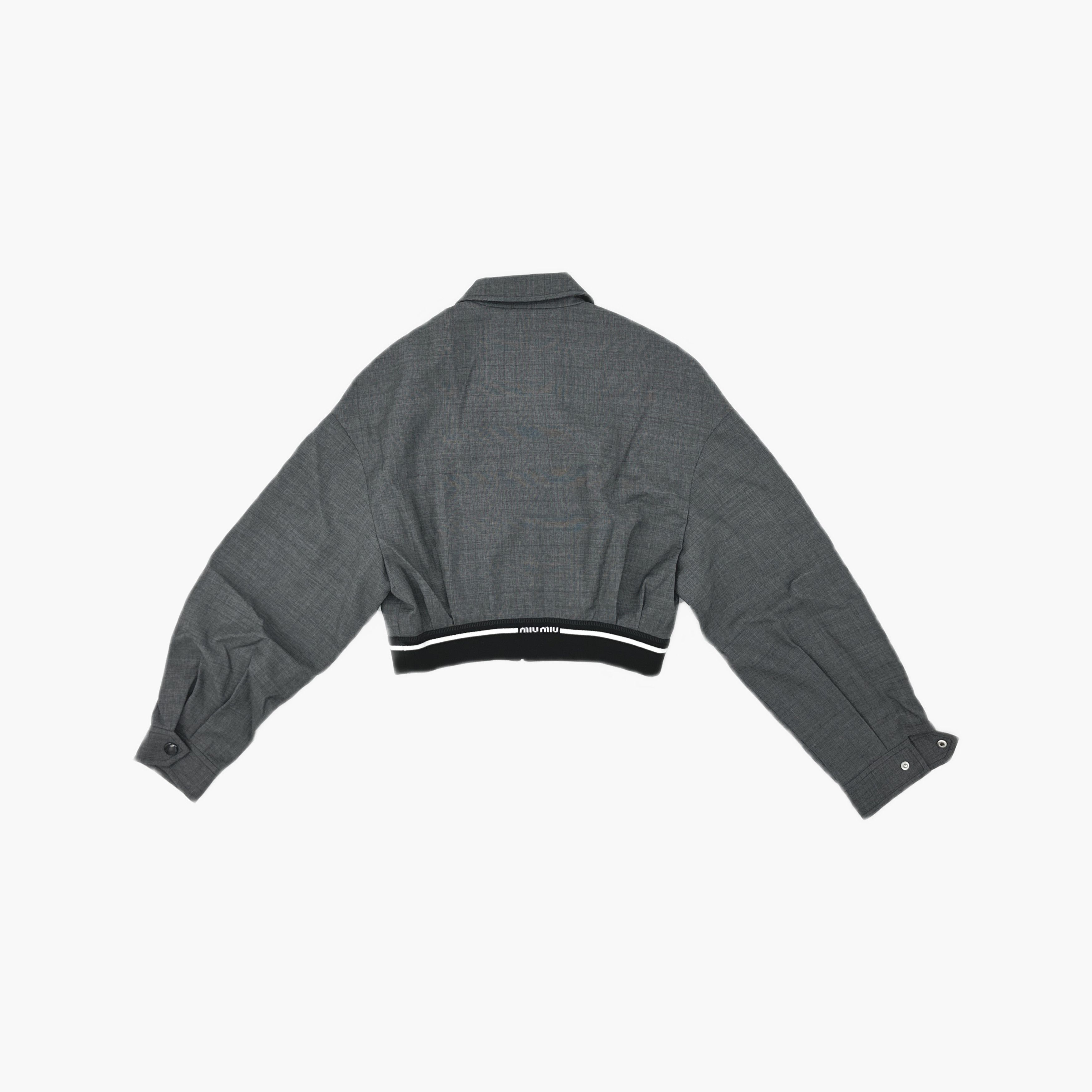 Miu Miu Miu Miu Wool Zip Jacket Size IT 40 Size S / US 4 / IT 40 - 2 Thumbnail