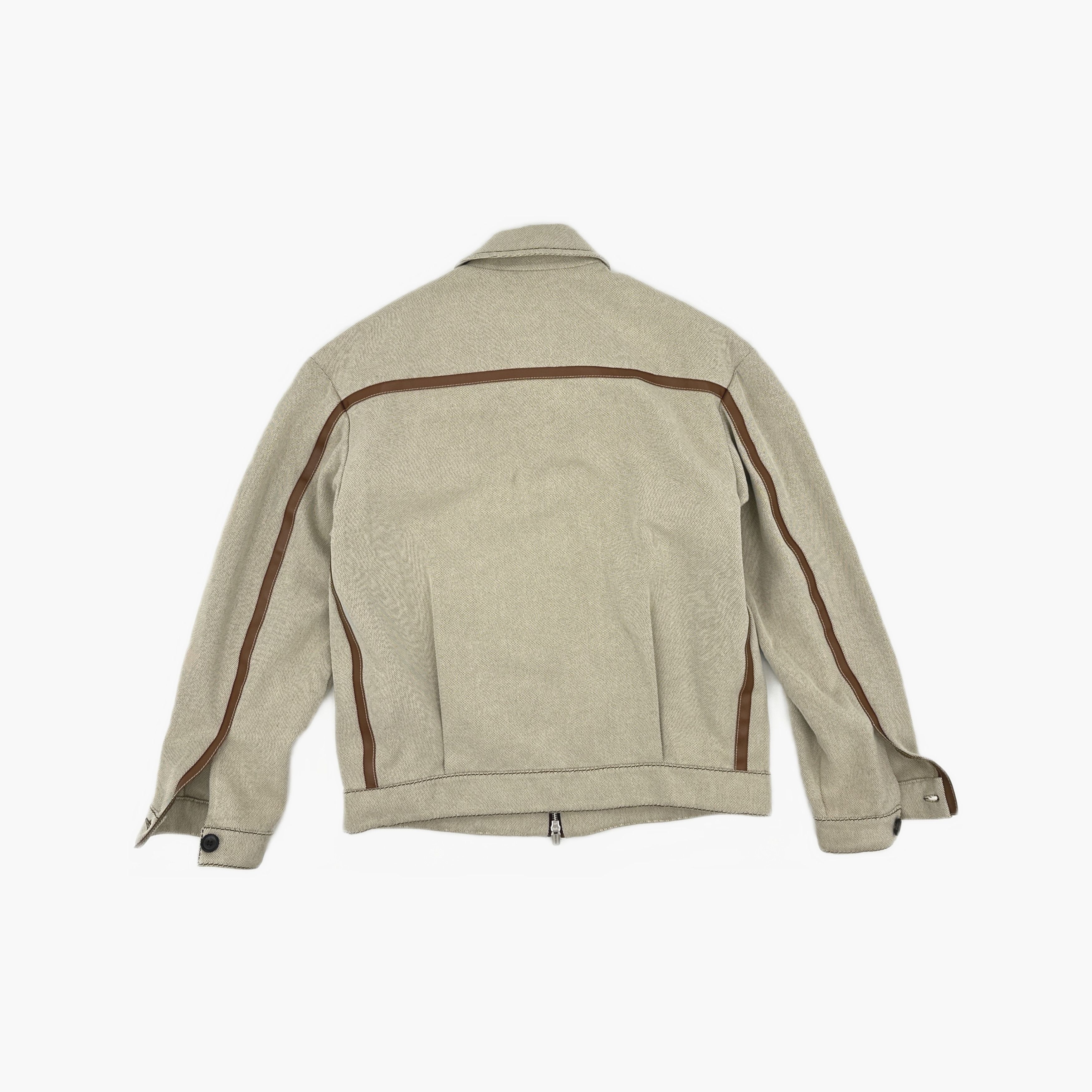 Miu Miu Miu Miu Embroidered Zip Jacket Beige Size 42 Size M / US 6-8 / IT 42-44 - 2 Thumbnail
