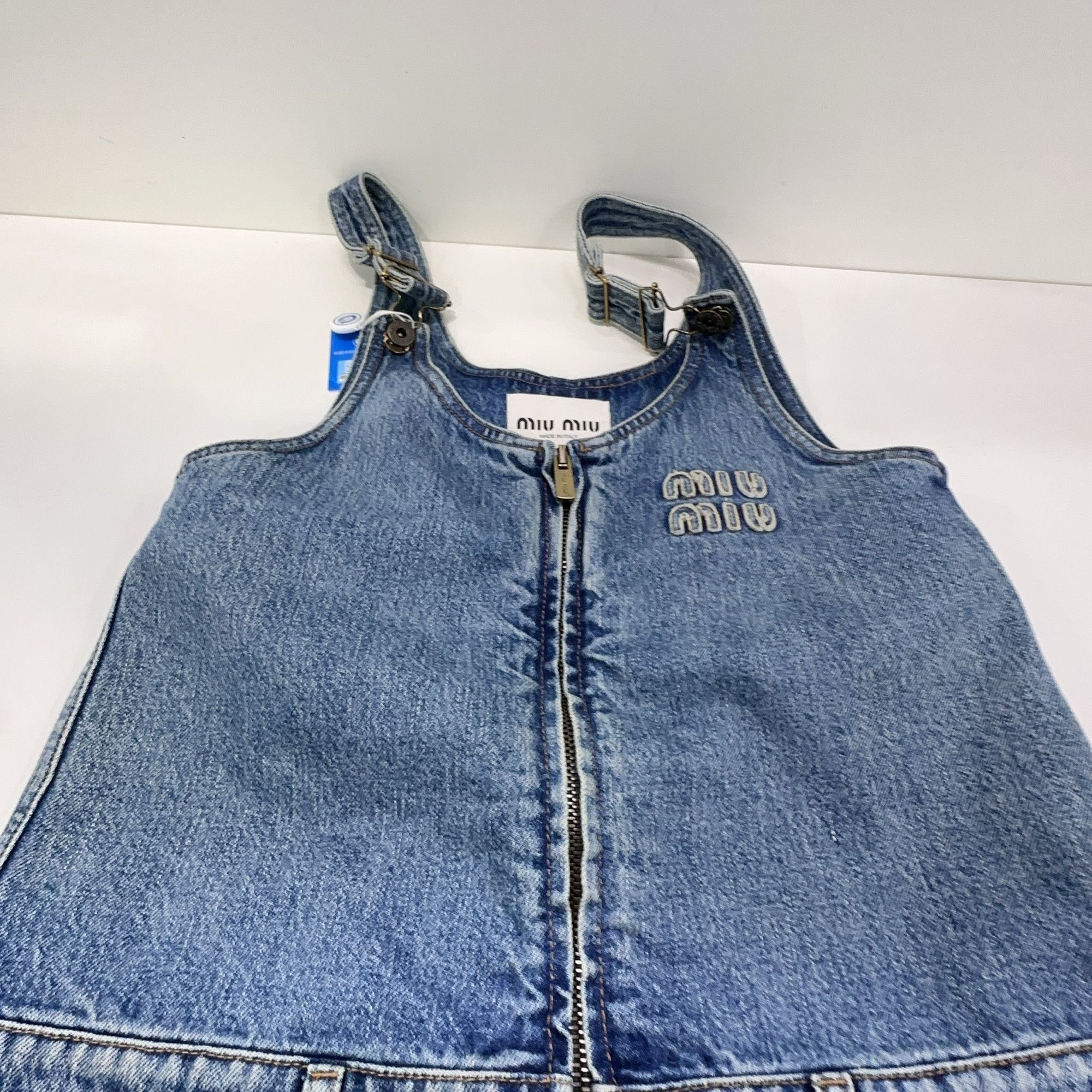 Miu Miu Miu Miu Denim Zip-Up Sleeveless Mini Dress Size 38 Size XS / US 0-2 / IT 36-38 - 8 Thumbnail
