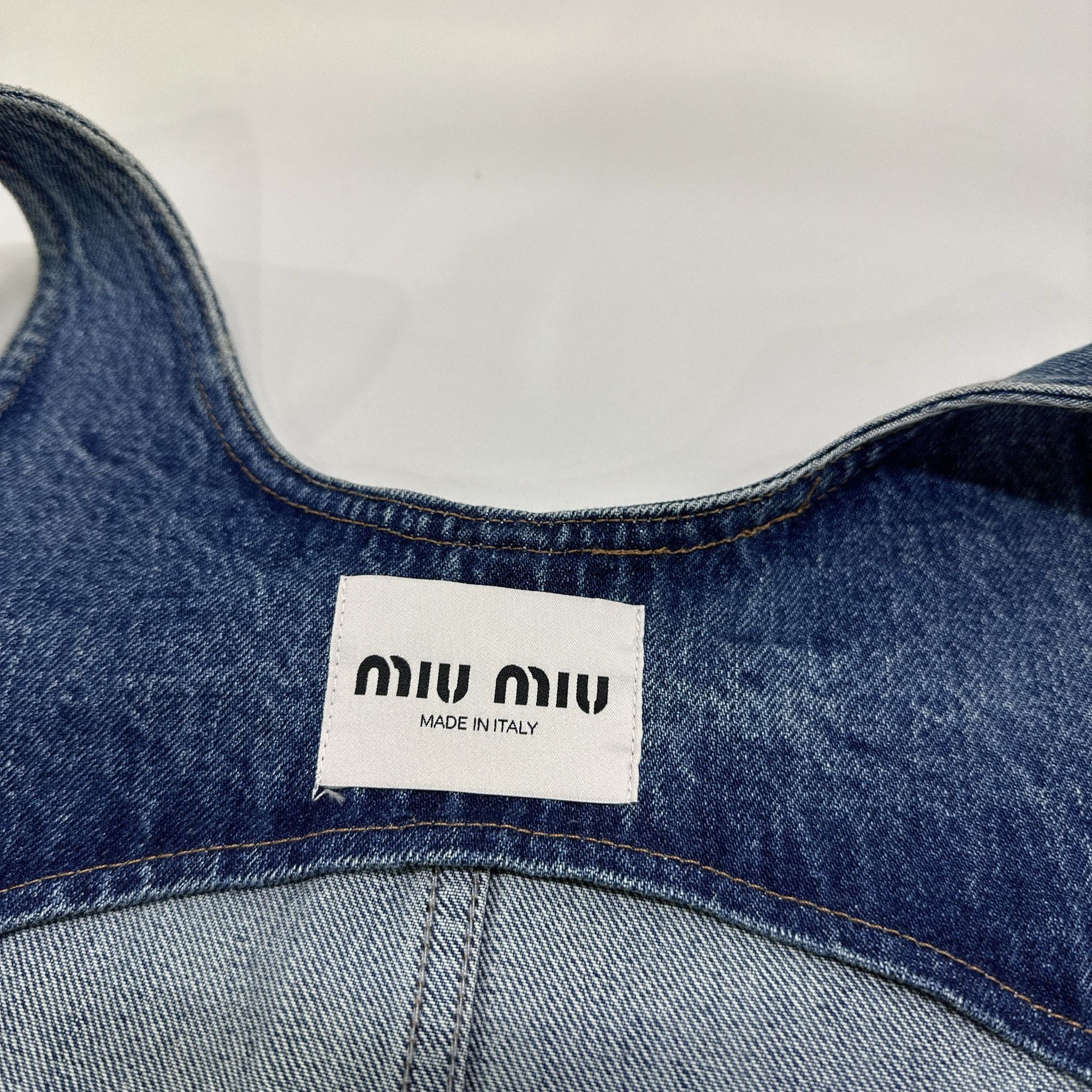 Miu Miu Miu Miu Denim Zip-Up Sleeveless Mini Dress Size 38 Size XS / US 0-2 / IT 36-38 - 3 Thumbnail