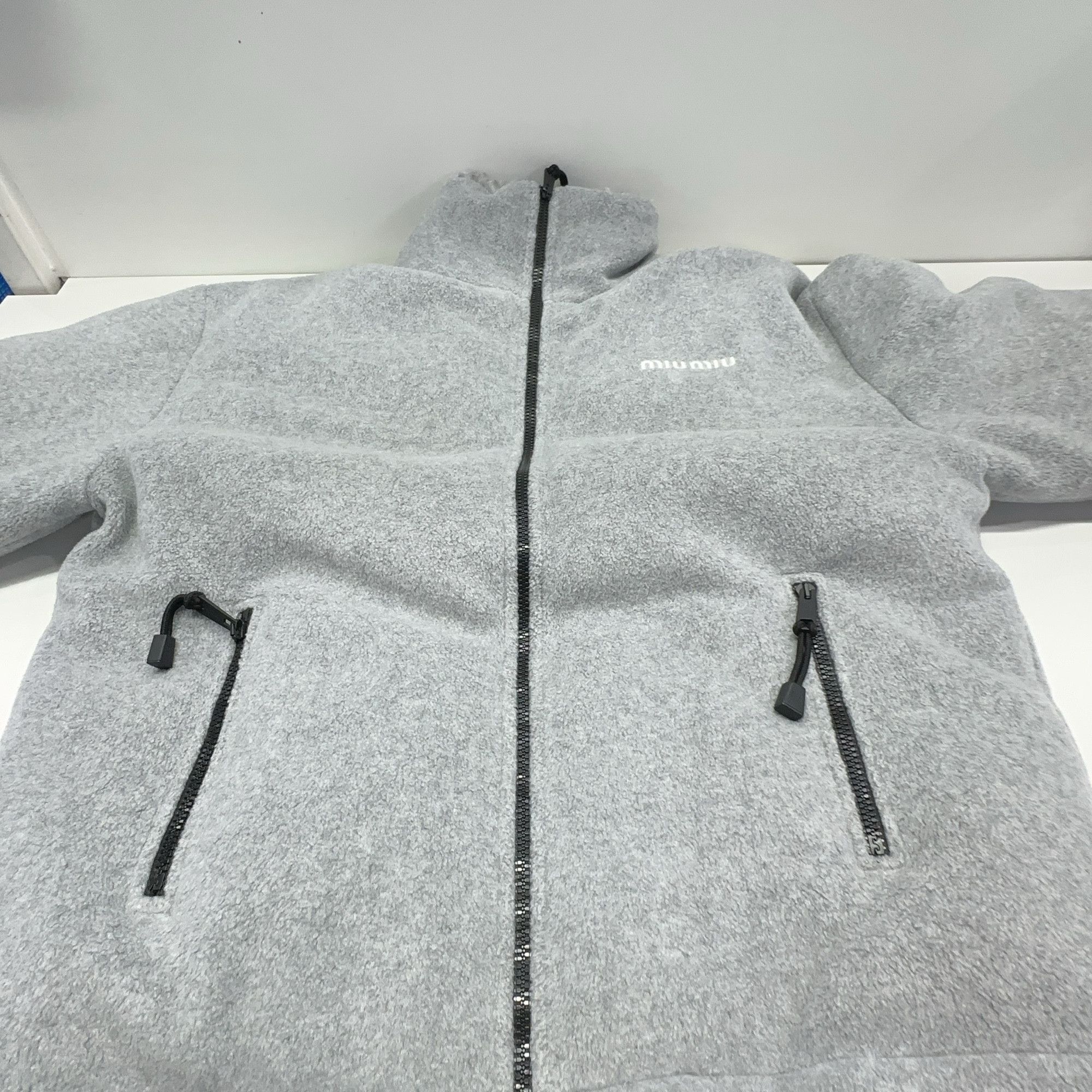 Miu Miu Miu Miu Grey Fleece Puffer Jacket Size 38 Size XS / US 0-2 / IT 36-38 - 13 Thumbnail