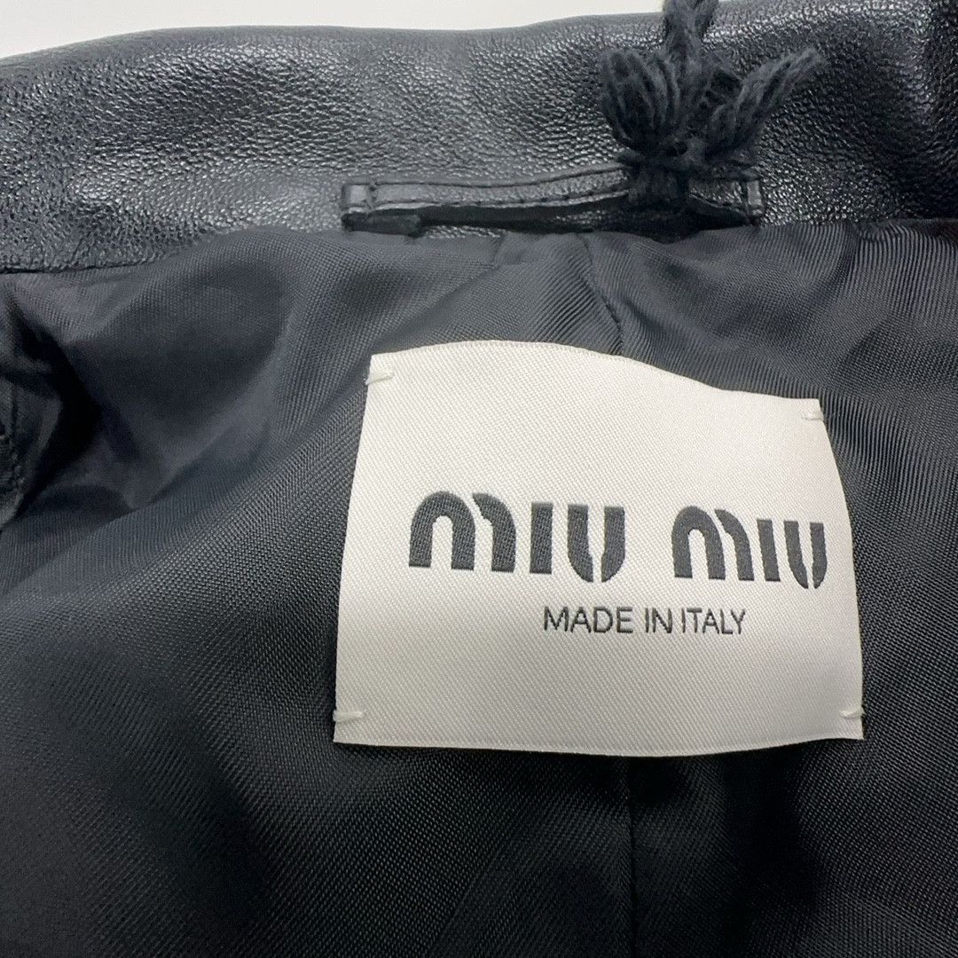 Miu Miu Miu Miu Leather Jacket Size 38 Size XS / US 0-2 / IT 36-38 - 3 Thumbnail