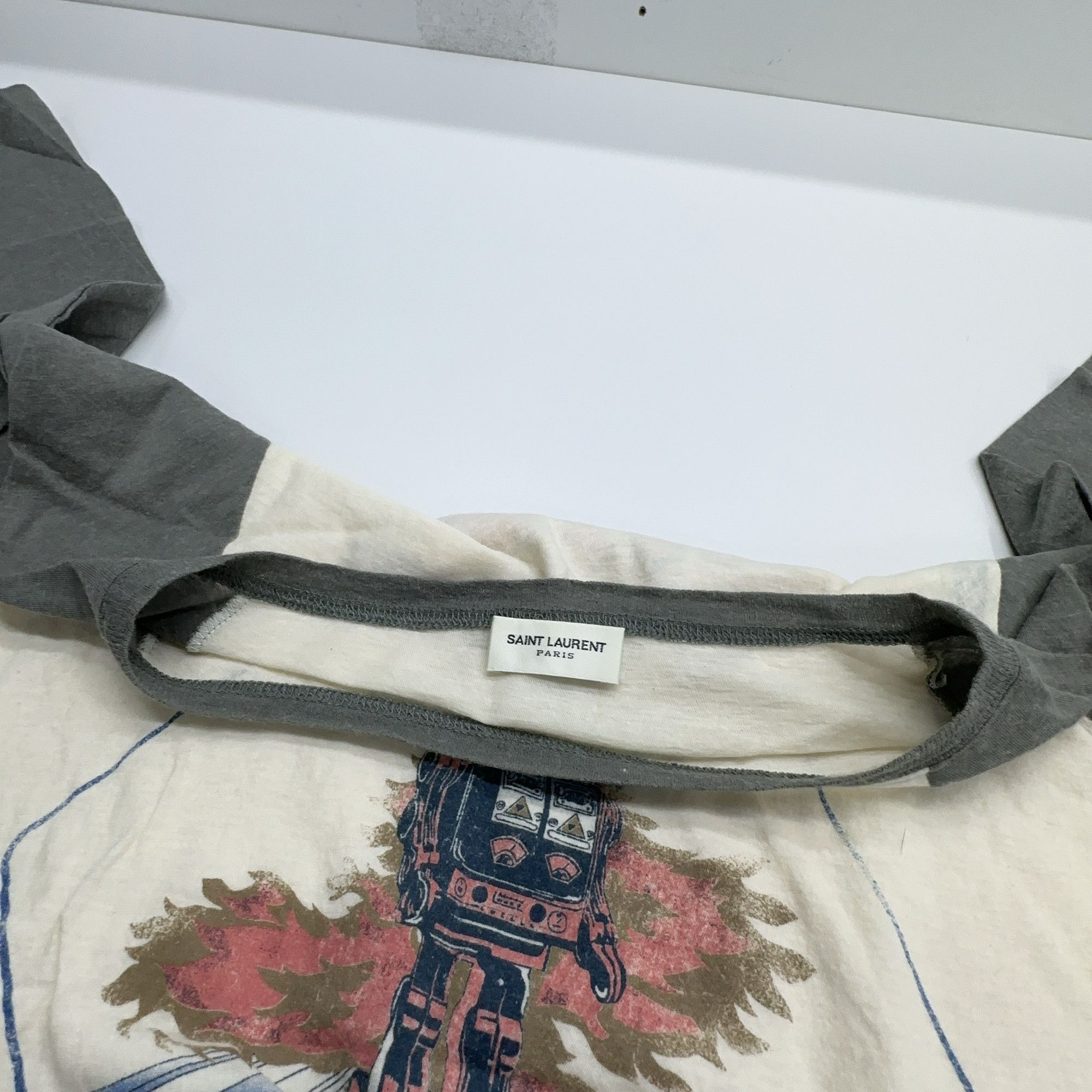Saint Laurent Paris Saint Laurent Robot Graphic Raglan T-Shirt XS Size US XS / EU 42 / 0 - 5 Thumbnail