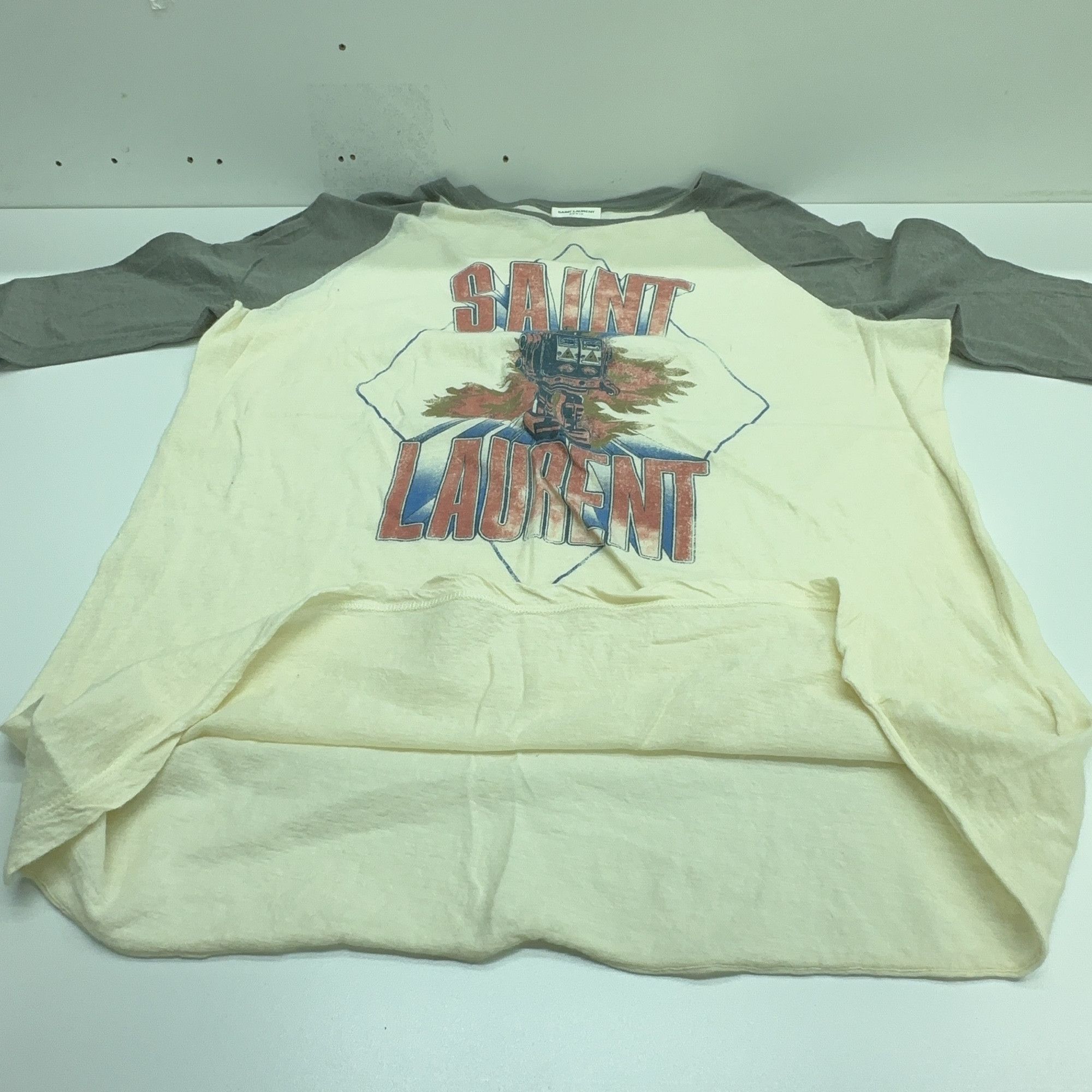 Saint Laurent Paris Saint Laurent Robot Graphic Raglan T-Shirt XS Size US XS / EU 42 / 0 - 8 Thumbnail