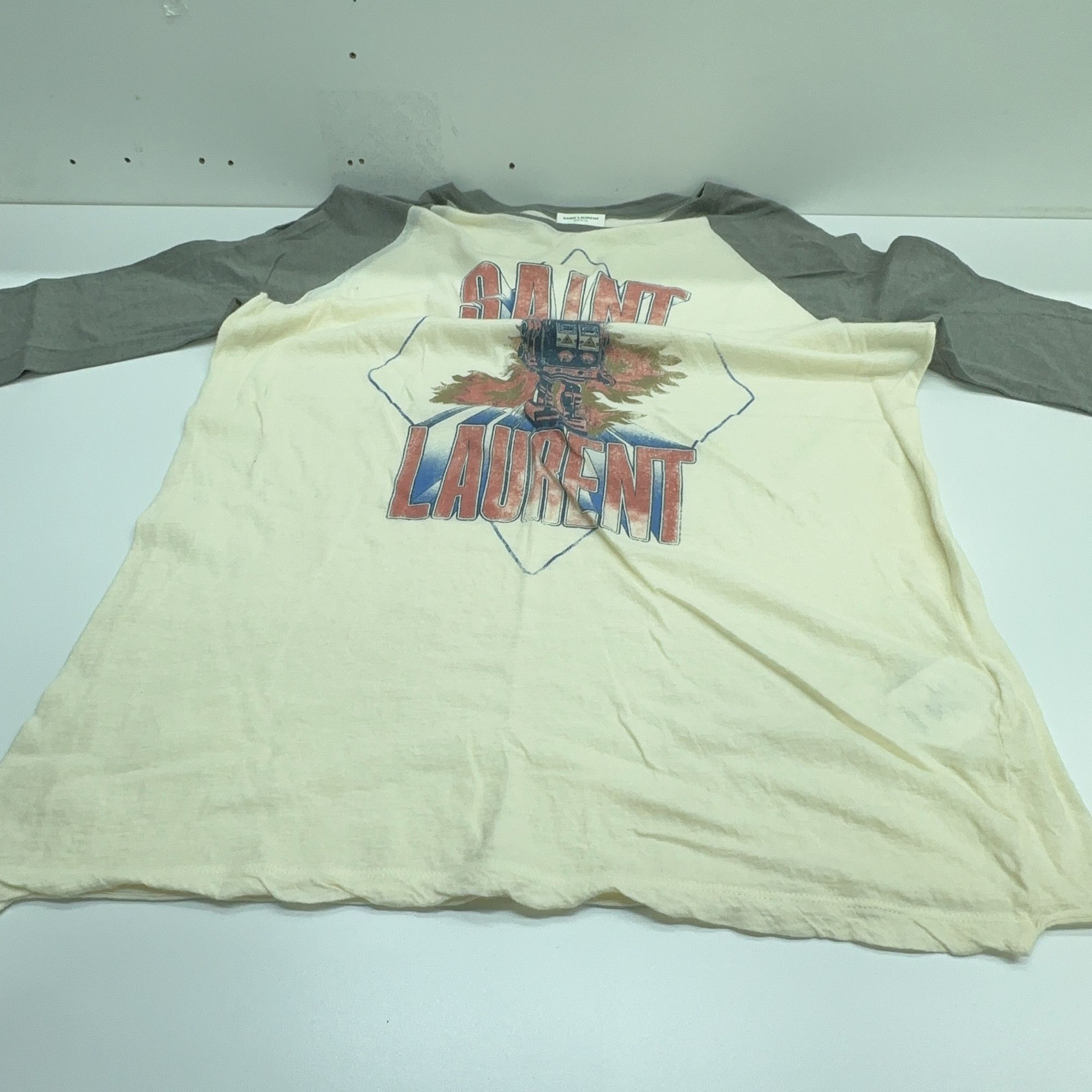 Saint Laurent Paris Saint Laurent Robot Graphic Raglan T-Shirt XS Size US XS / EU 42 / 0 - 7 Thumbnail