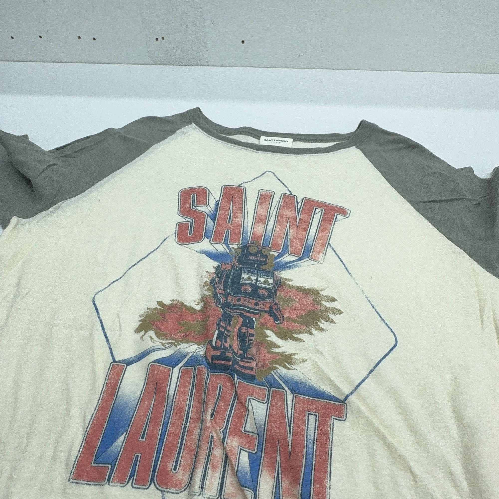Saint Laurent Paris Saint Laurent Robot Graphic Raglan T-Shirt XS Size US XS / EU 42 / 0 - 6 Thumbnail